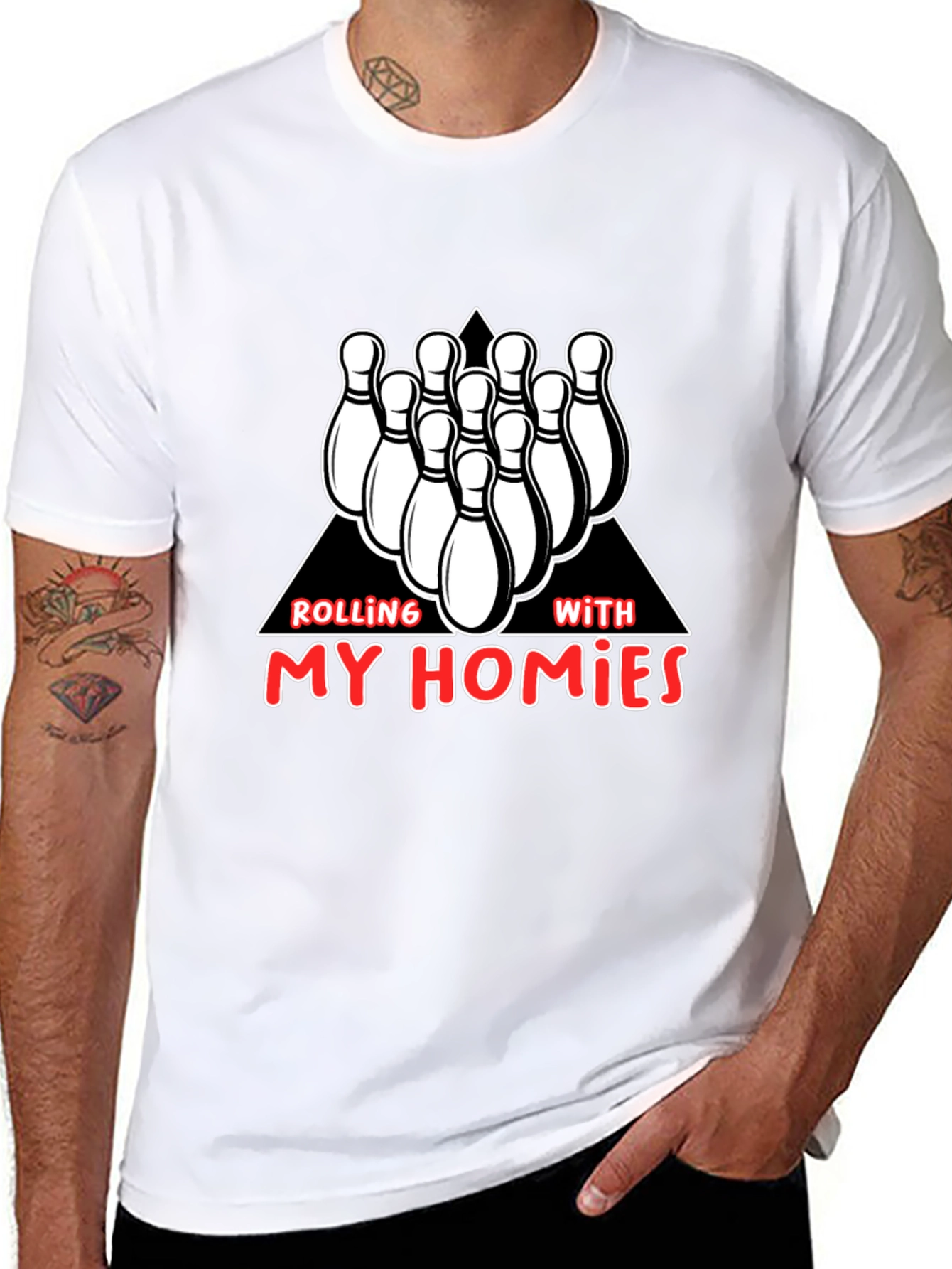 Rolling with My Homies Bowling Graphic Tee
