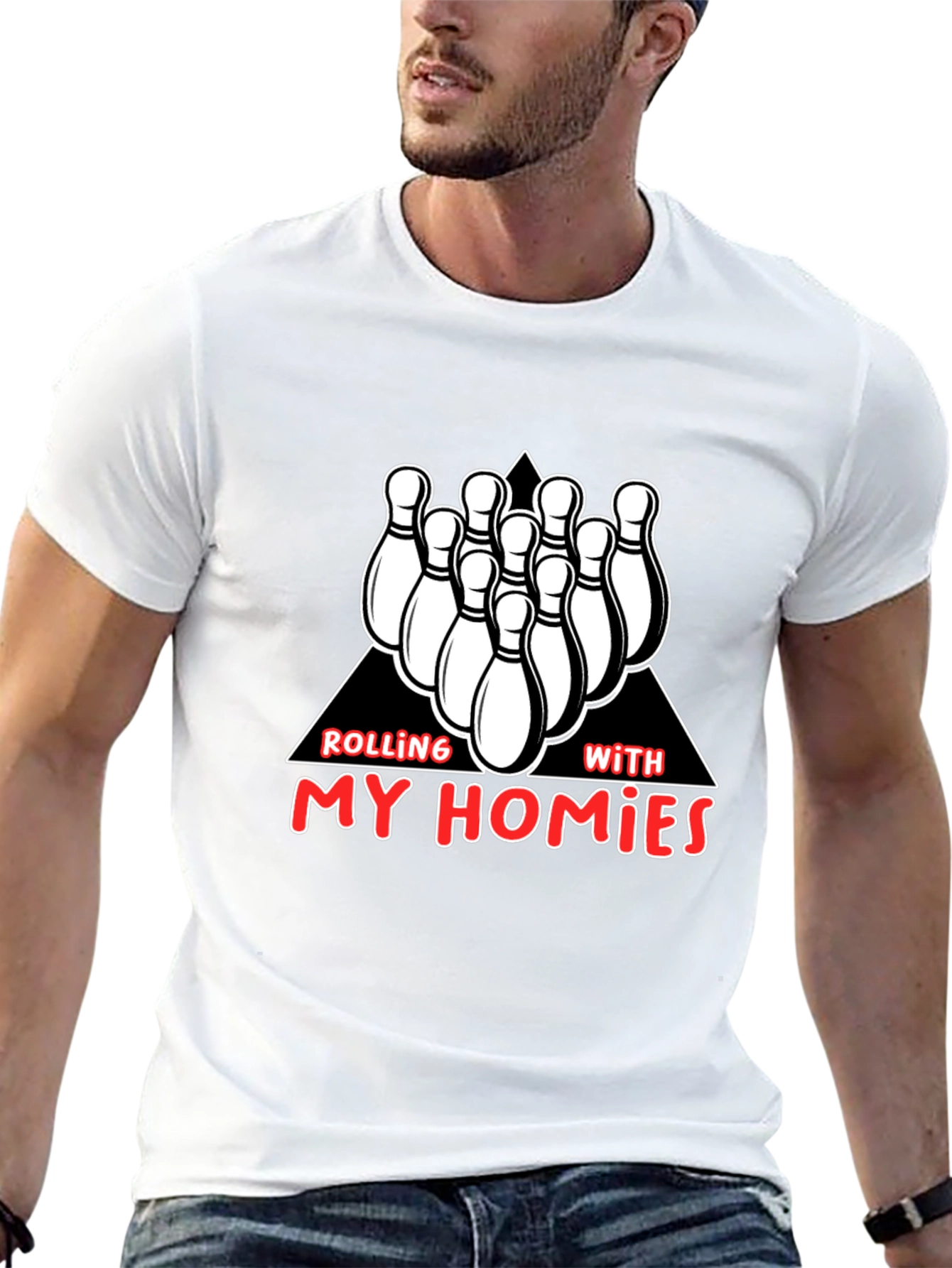 Rolling with My Homies Bowling Graphic Tee