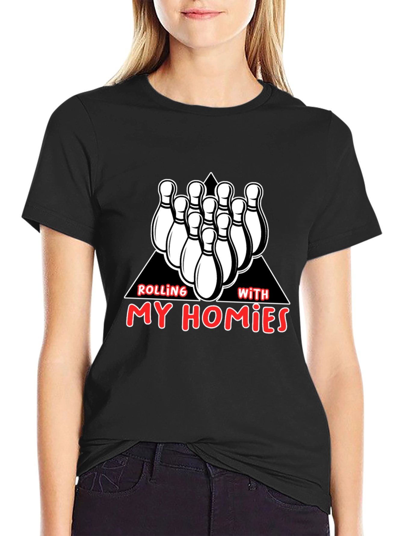 Rolling with My Homies Bowling Graphic Tee