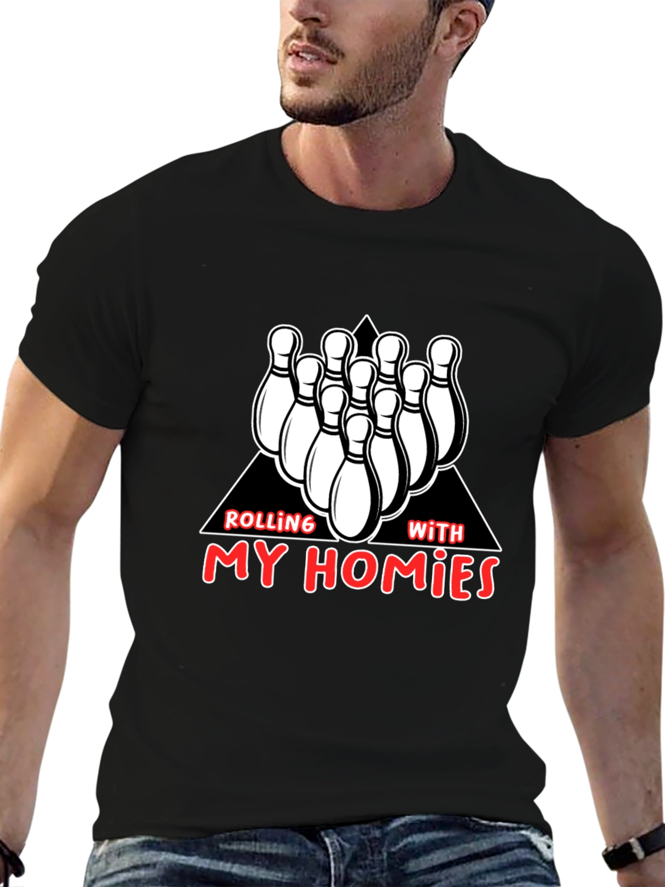 Rolling with My Homies Bowling Graphic Tee