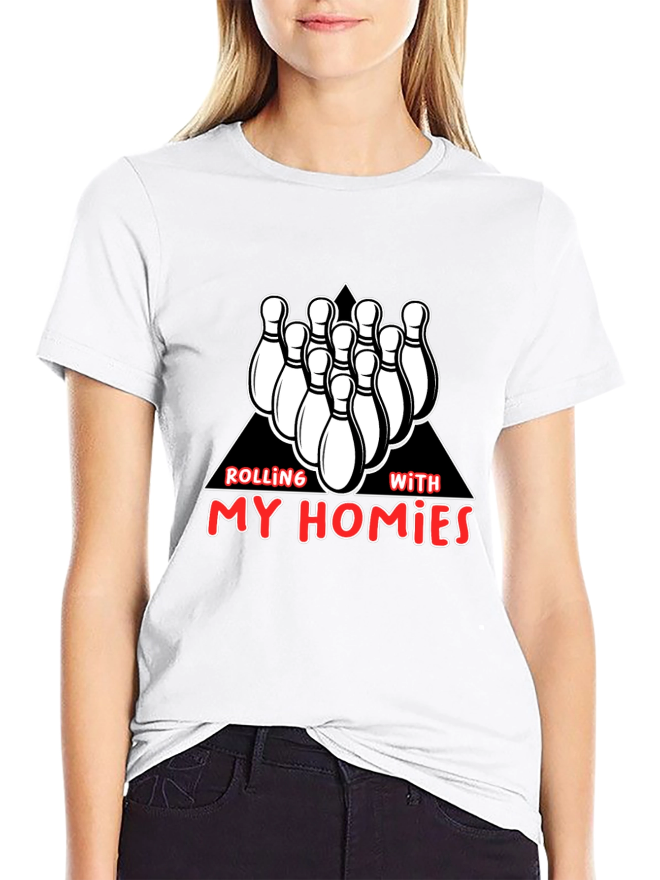 Rolling with My Homies Bowling Graphic Tee