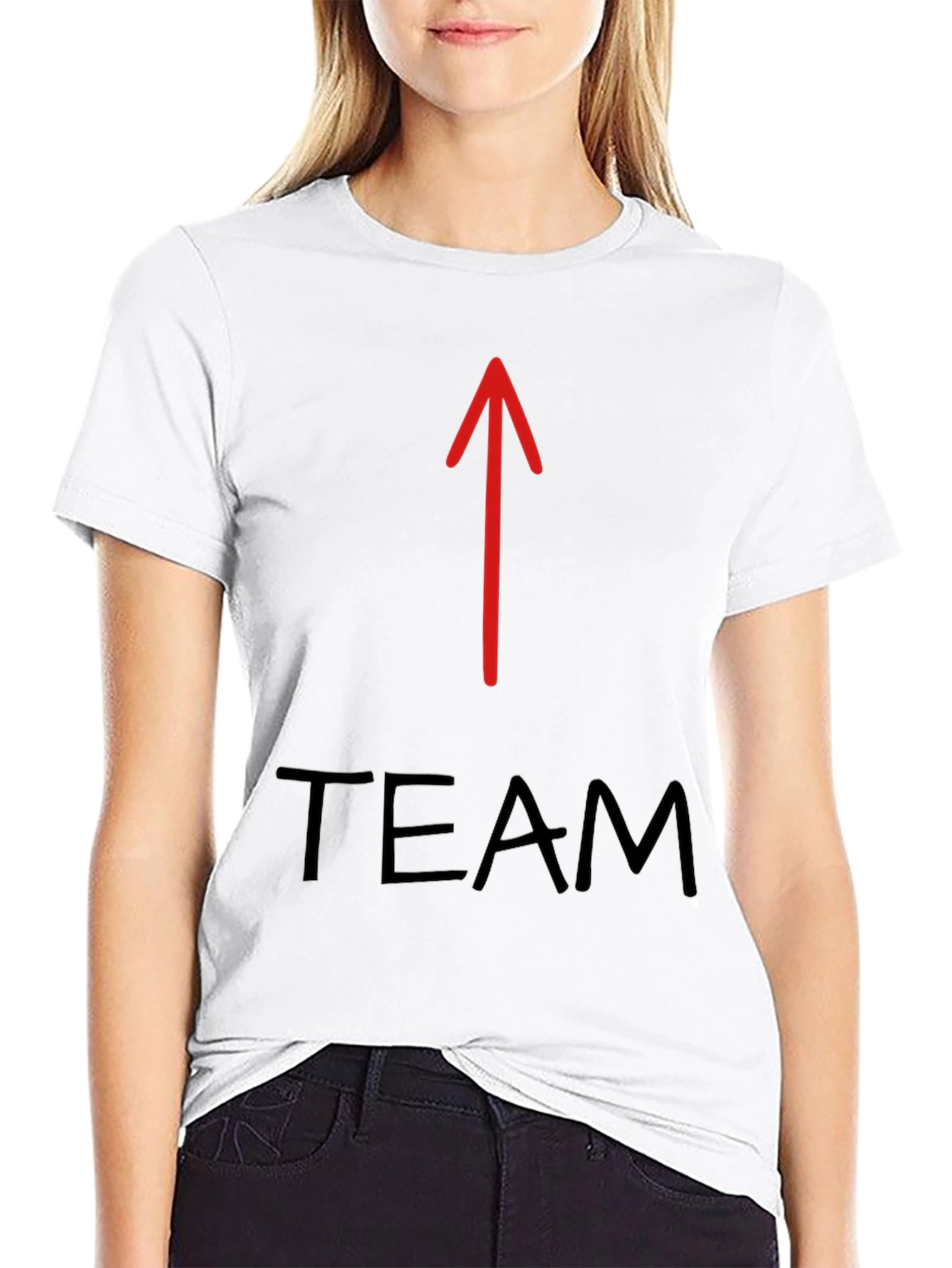 Team Arrow Graphic Tee - Black Cotton T-Shirt