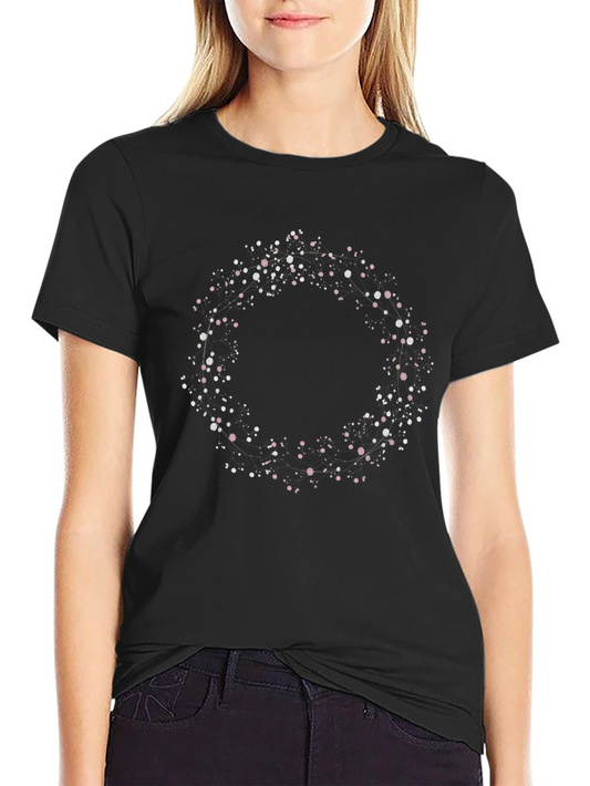 Abstract Circle Graphic T-Shirt - Casual Cotton Tee