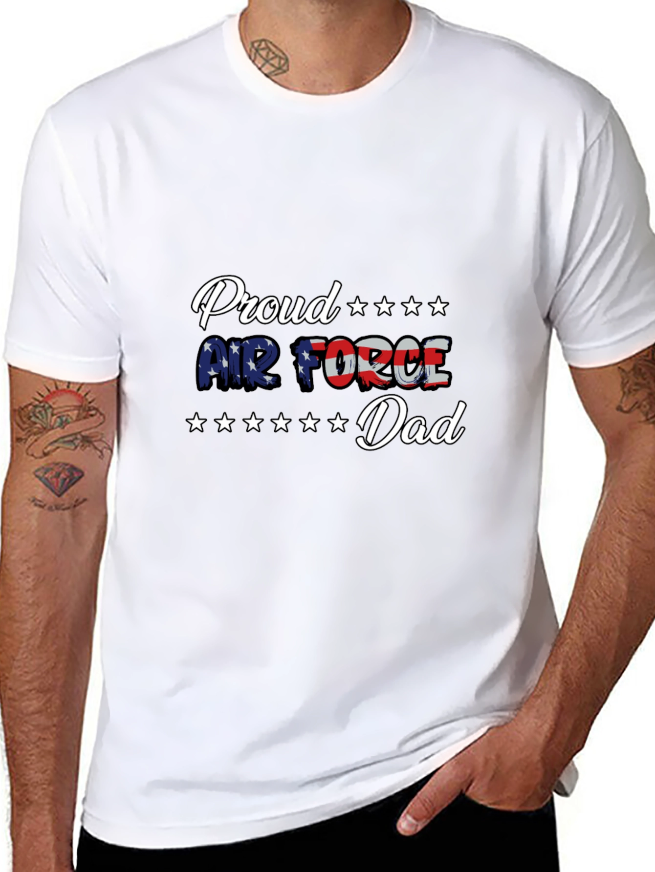 Proud Air Force Dad Graphic T-Shirt