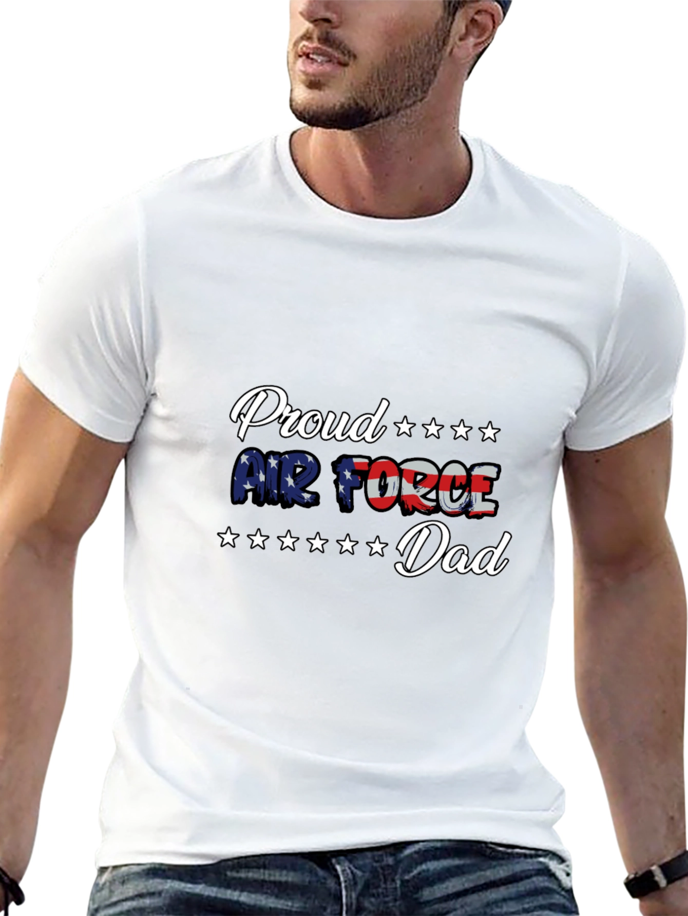 Proud Air Force Dad Graphic T-Shirt