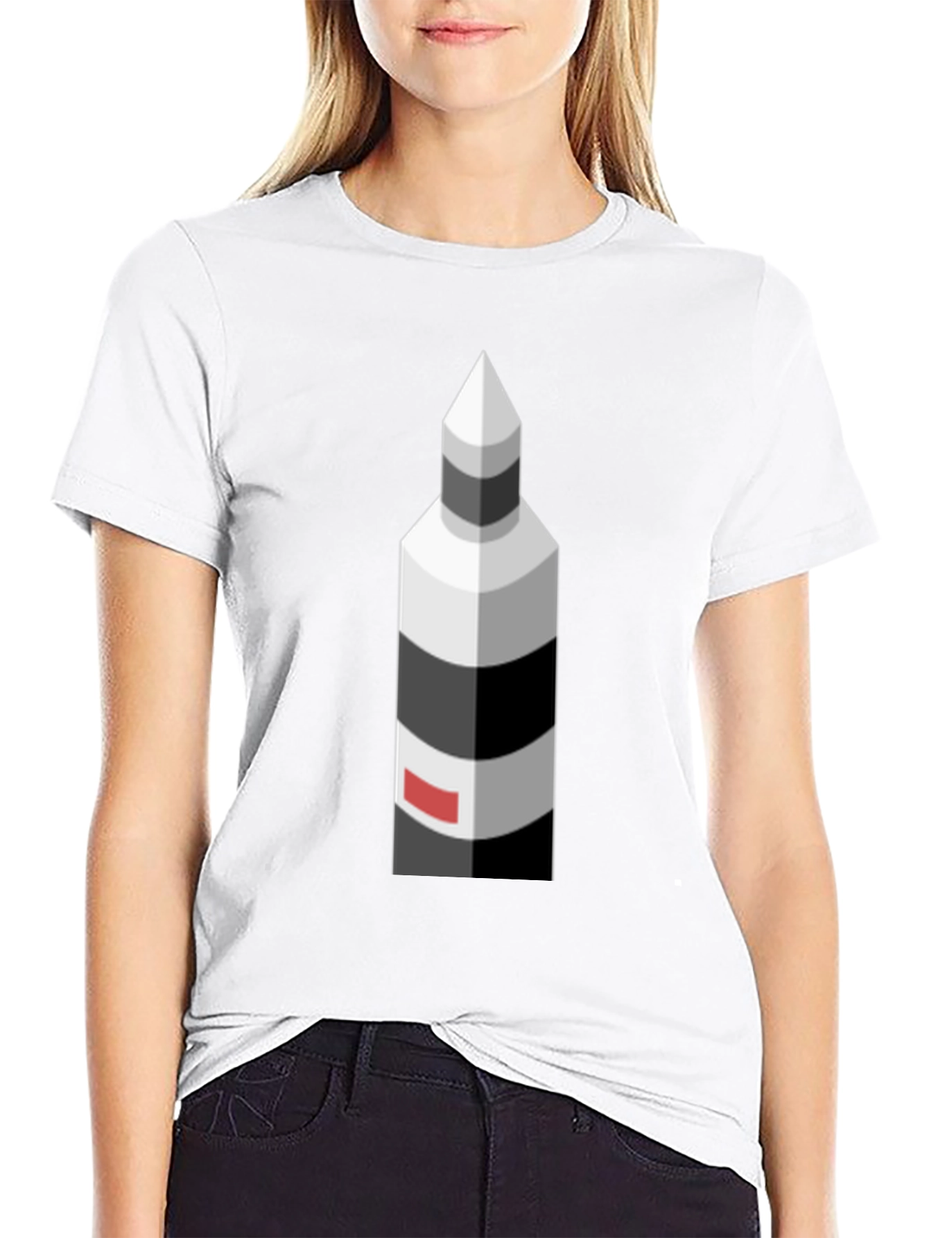 Isometric Lighthouse Graphic Tee - Stylish & Unique