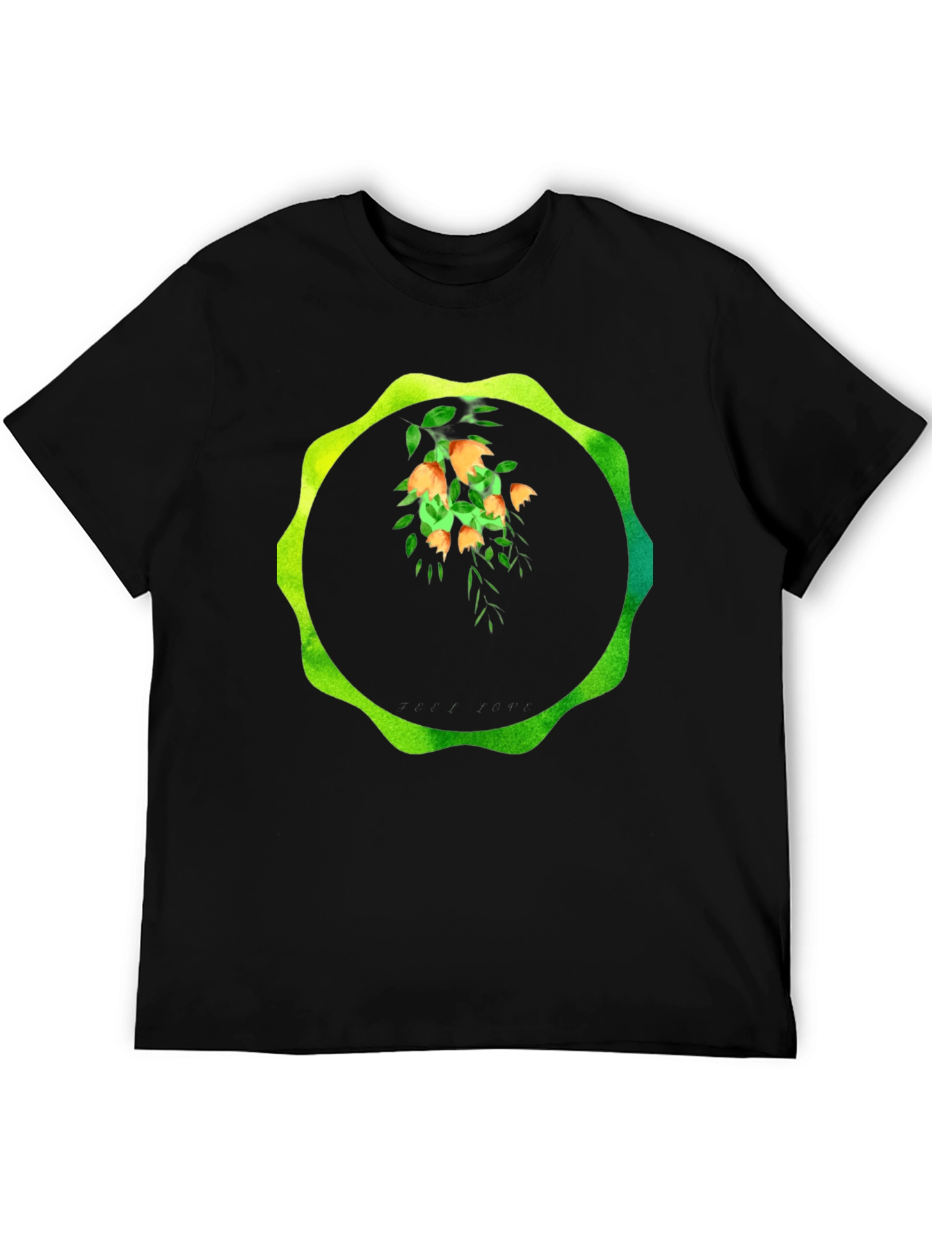 Floral Circle Graphic Tee - Unique Design