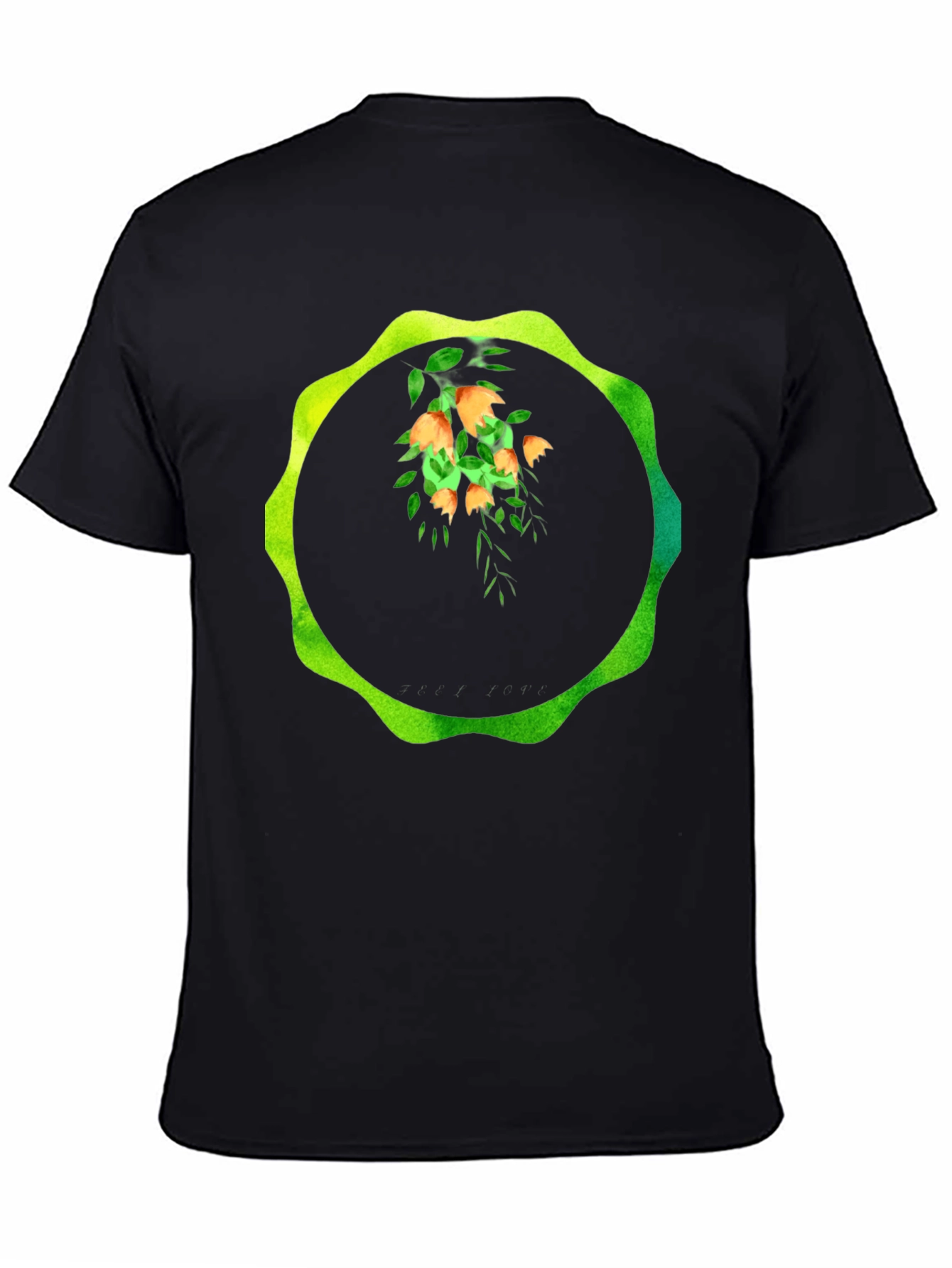 Floral Circle Graphic Tee - Unique Design