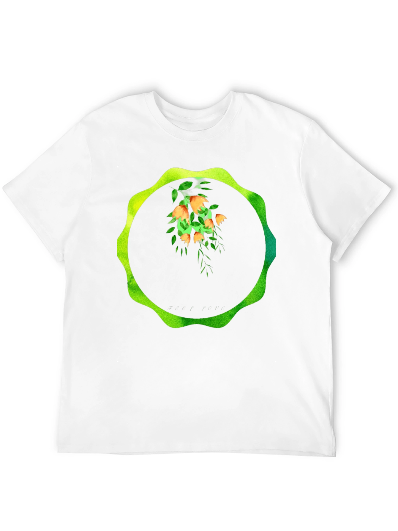Floral Circle Graphic Tee - Unique Design