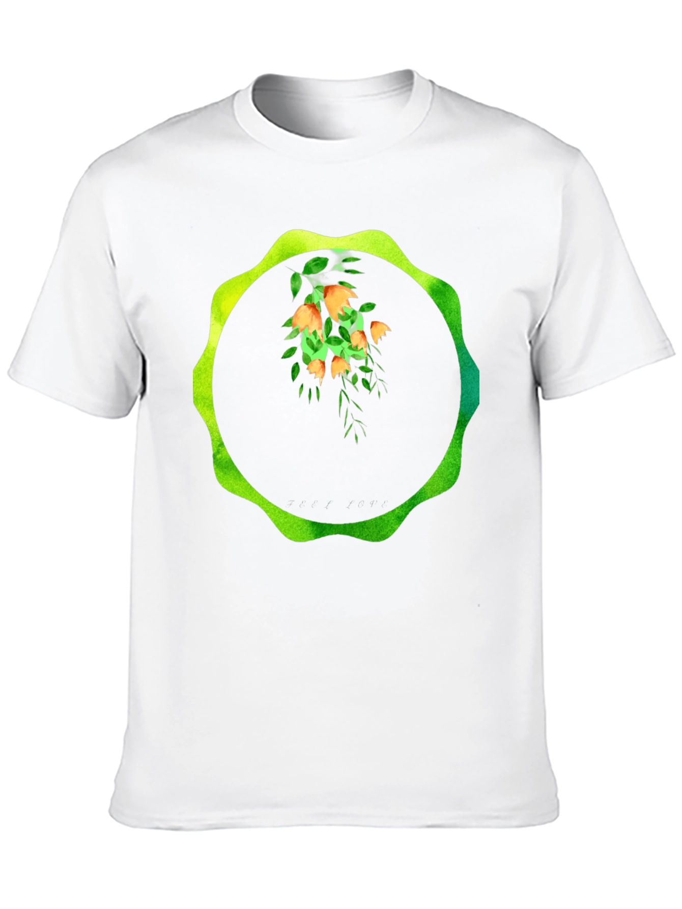 Floral Circle Graphic Tee - Unique Design