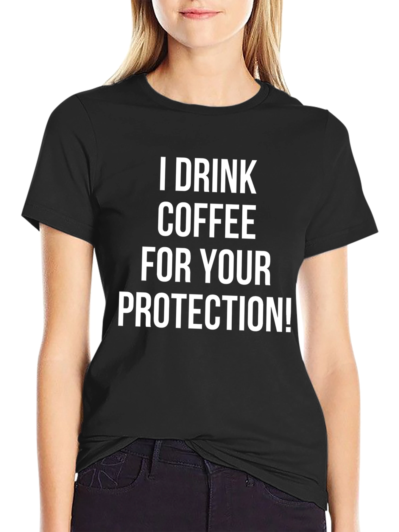 Coffee Drinker Protective Humor Graphic Tee