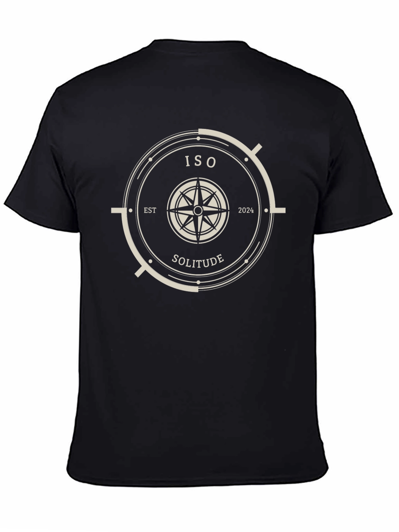 ISO Solitude Compass Graphic T-Shirt - Black