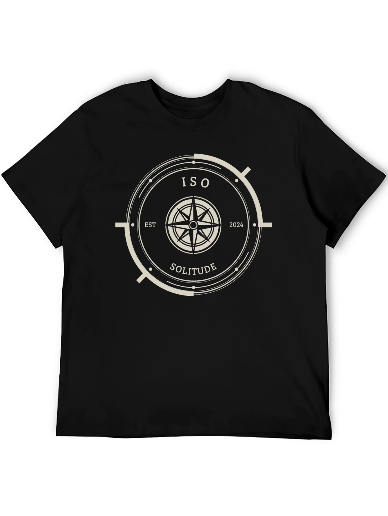 ISO Solitude Compass Graphic T-Shirt - Black