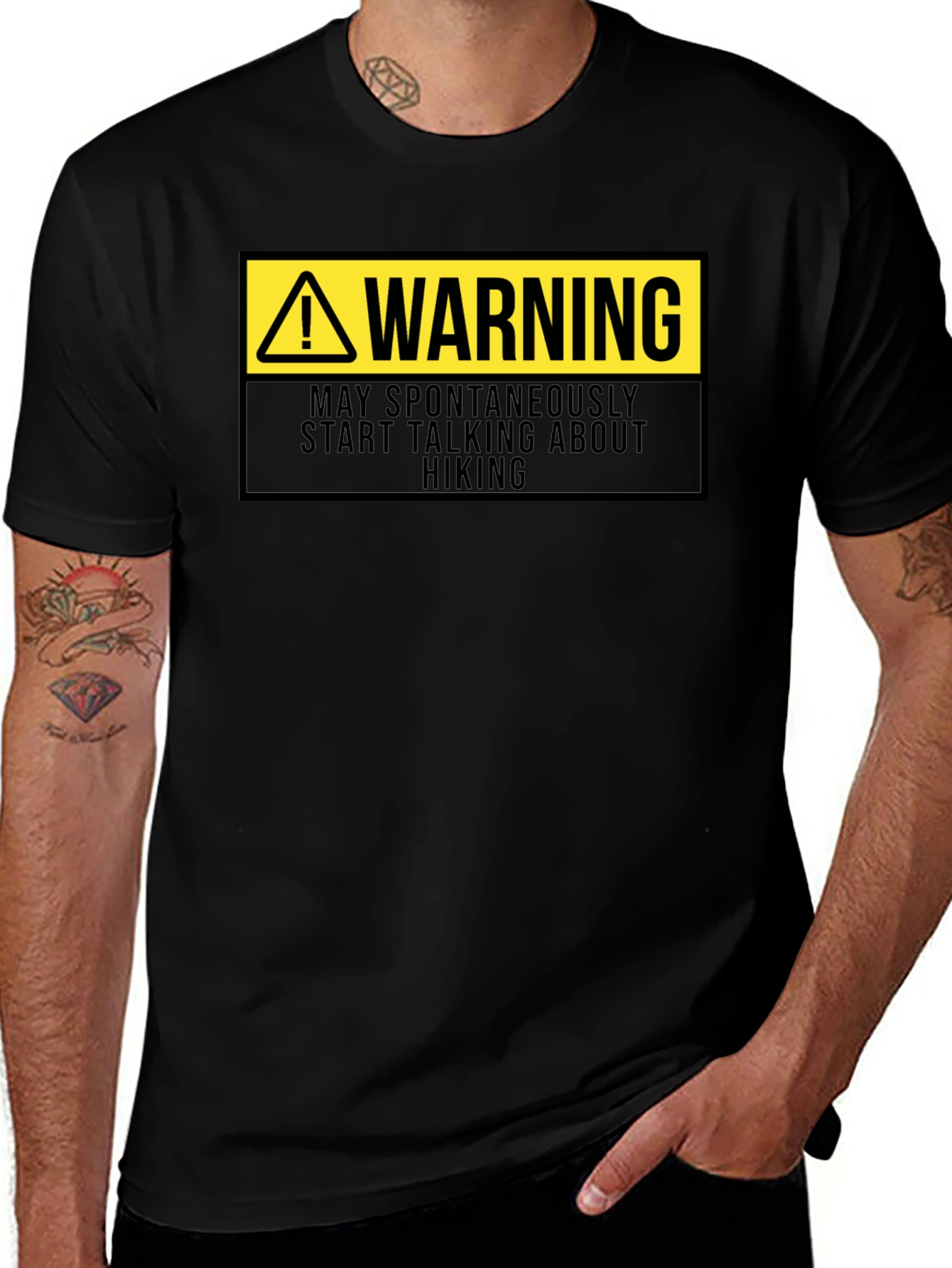 Warning May Spontaneously Talk About Hiking T-Shirt
