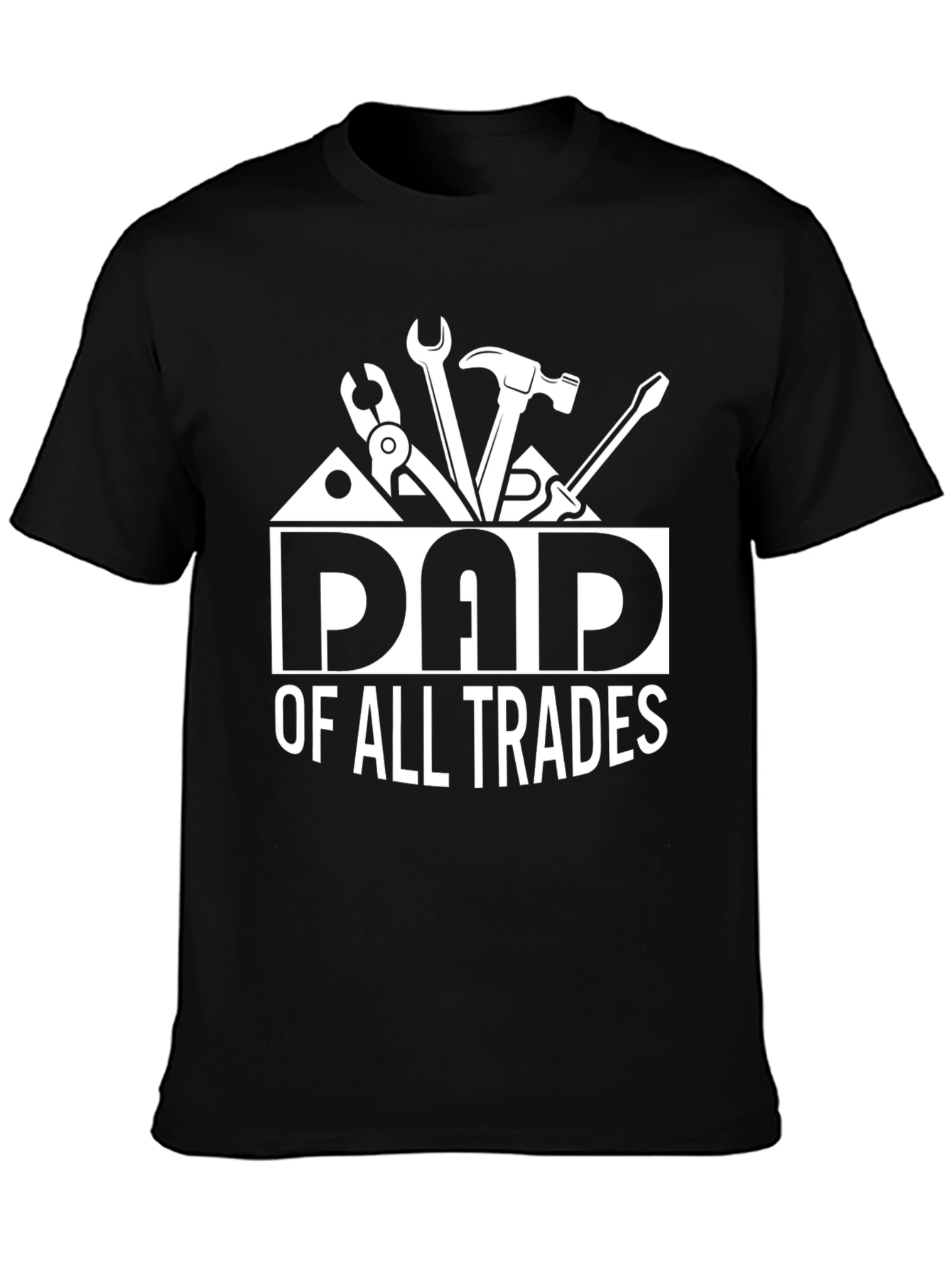 Dad of All Trades Graphic T-Shirt - Black