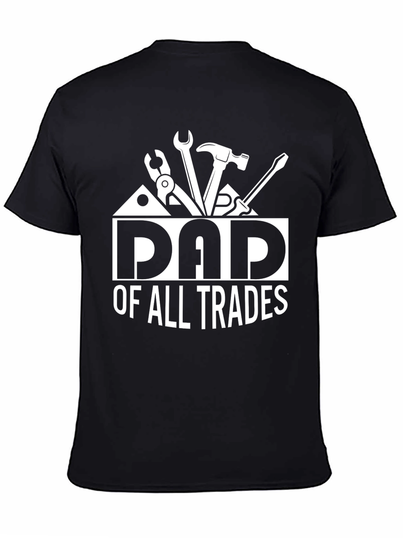 Dad of All Trades Graphic T-Shirt - Black
