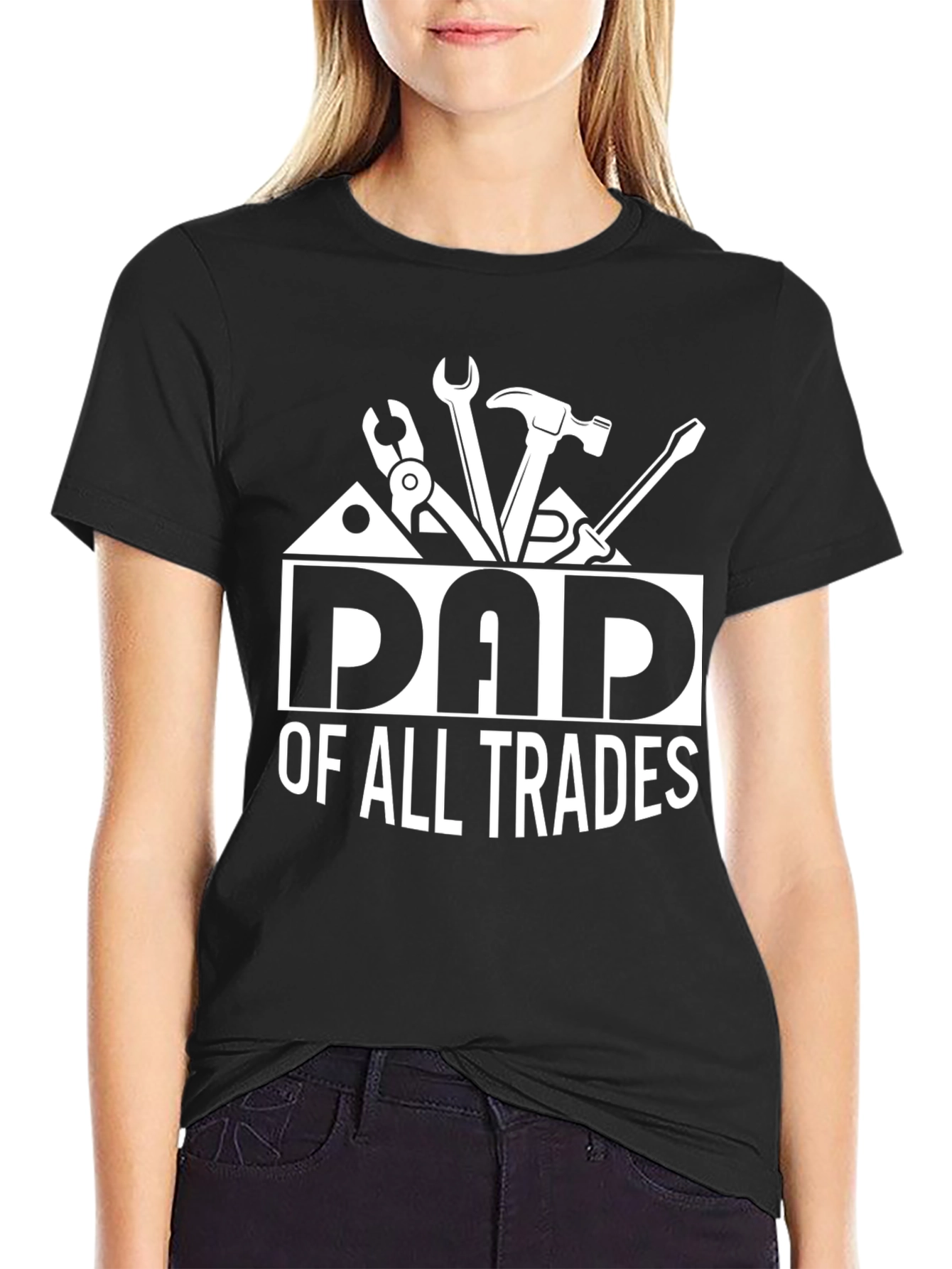 Dad of All Trades Graphic T-Shirt - Black