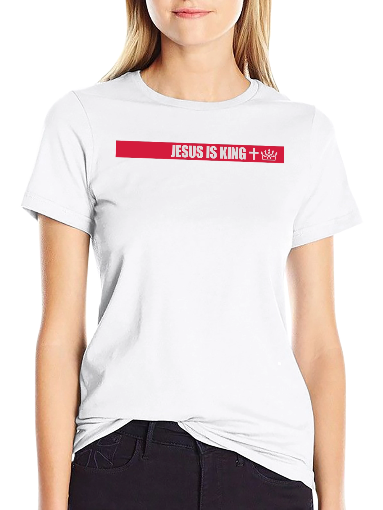 Jesus is King T-Shirt: Red Bar Design