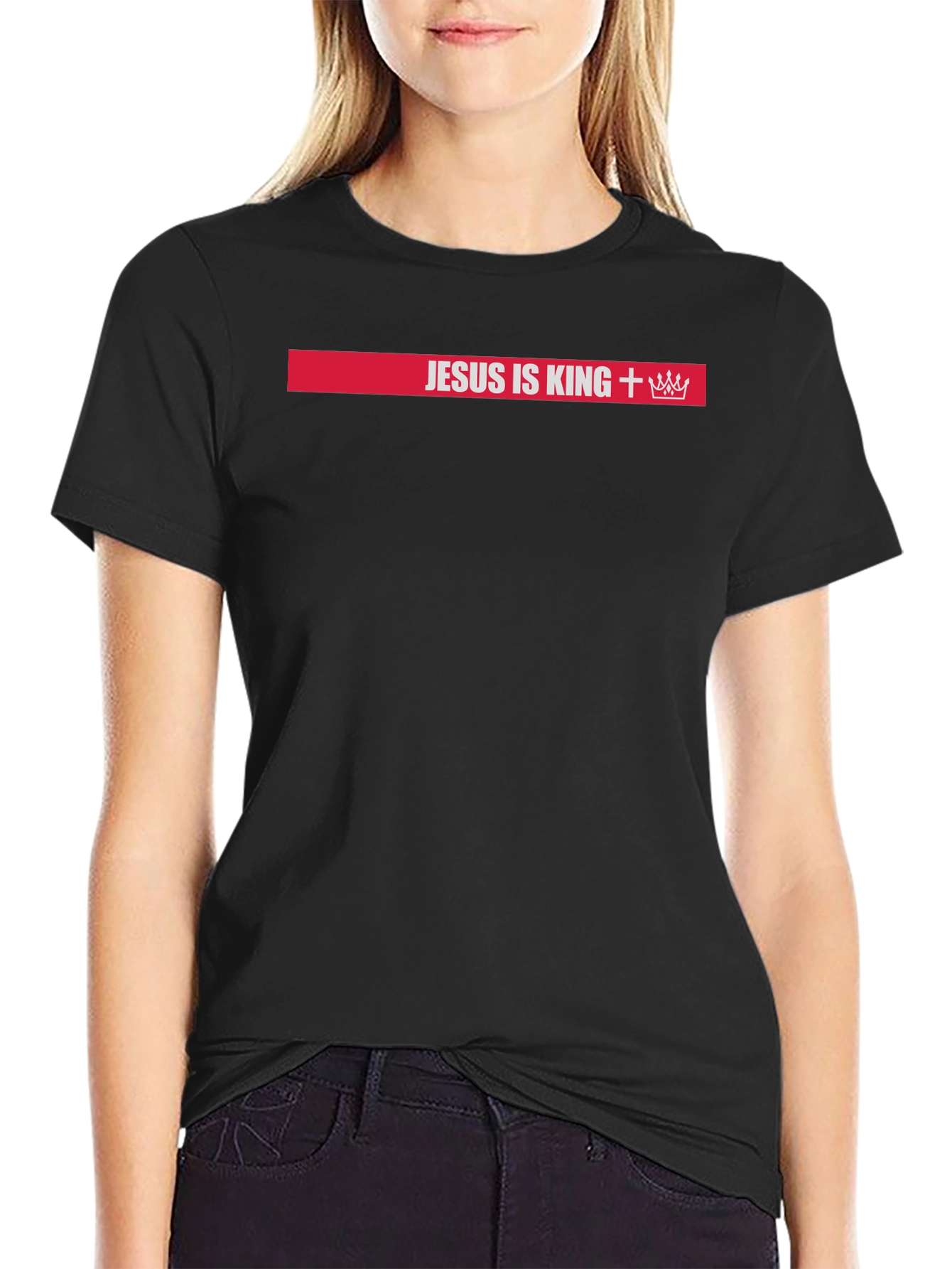 Jesus is King T-Shirt: Red Bar Design