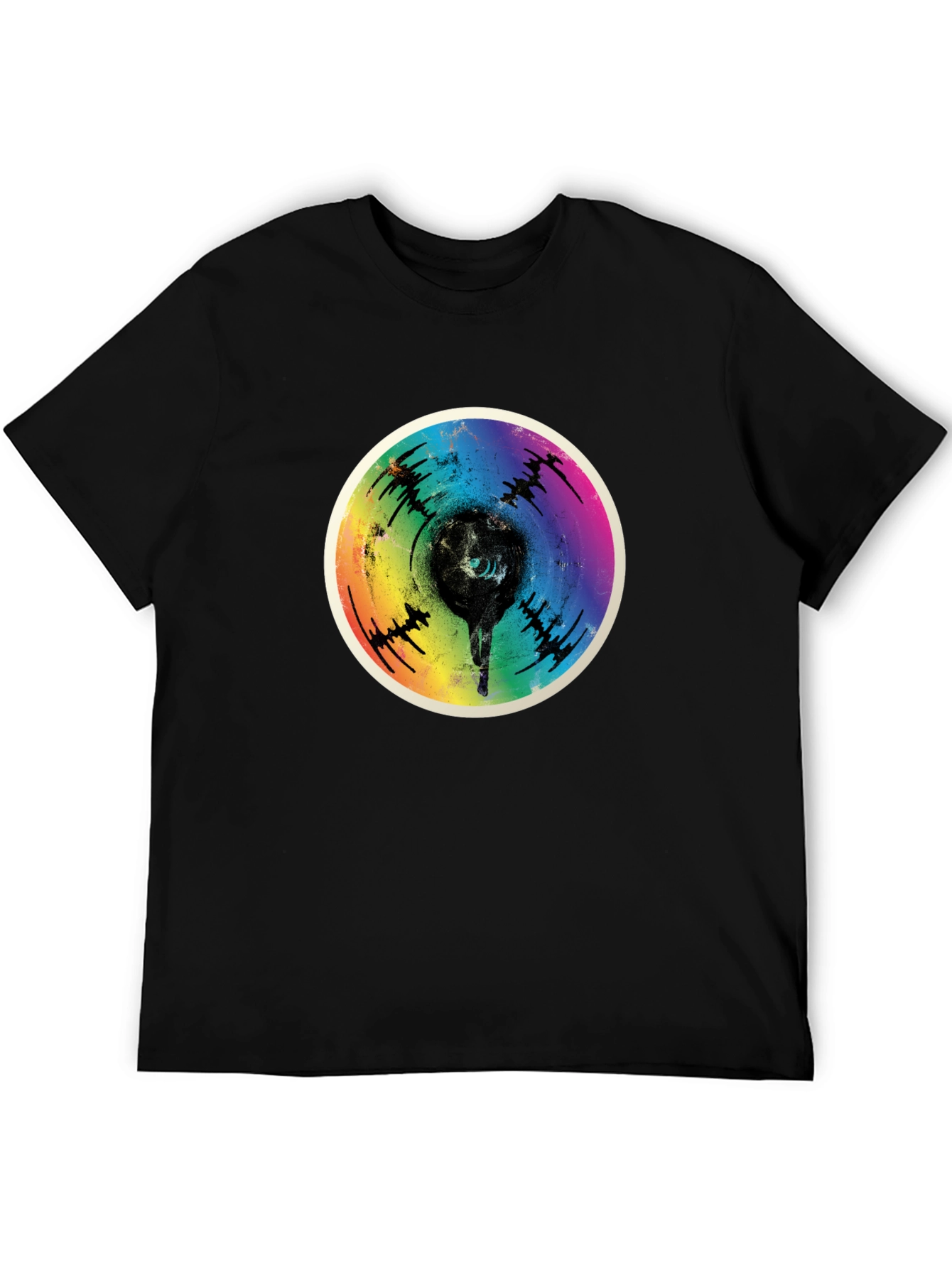 Retro Rainbow Record Fist T-Shirt