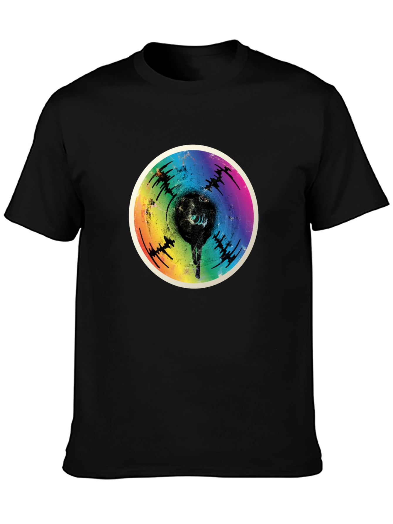 Retro Rainbow Record Fist T-Shirt