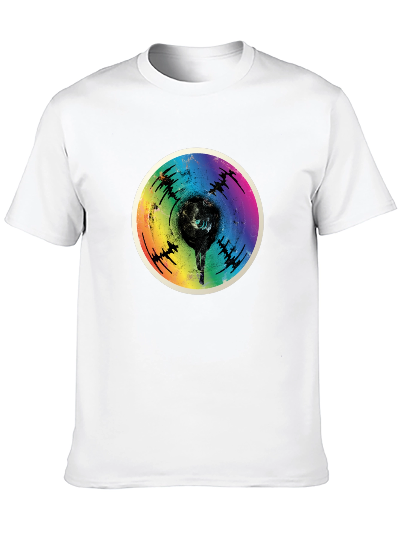 Retro Rainbow Record Fist T-Shirt