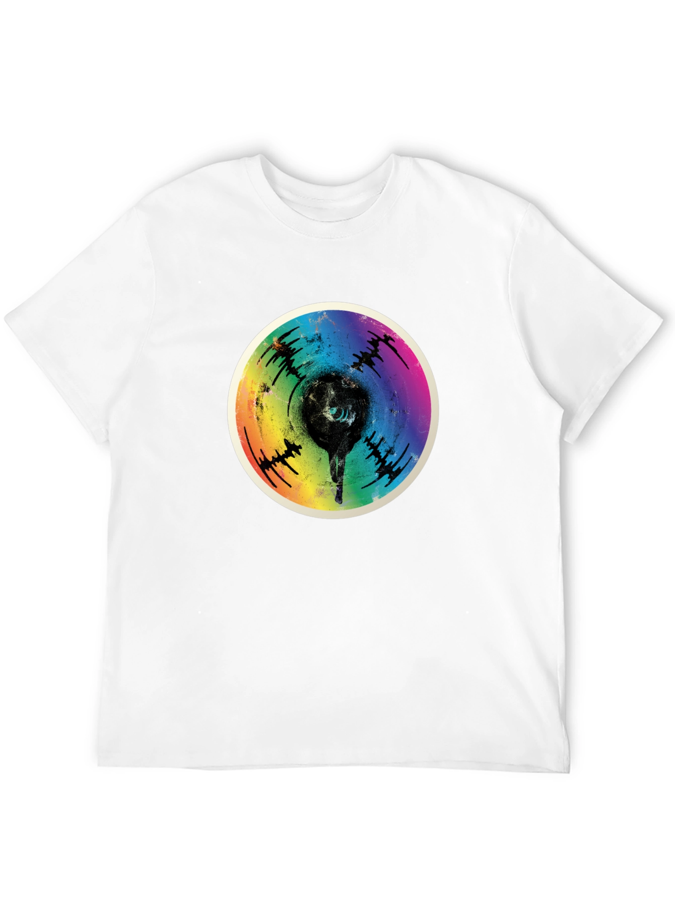 Retro Rainbow Record Fist T-Shirt