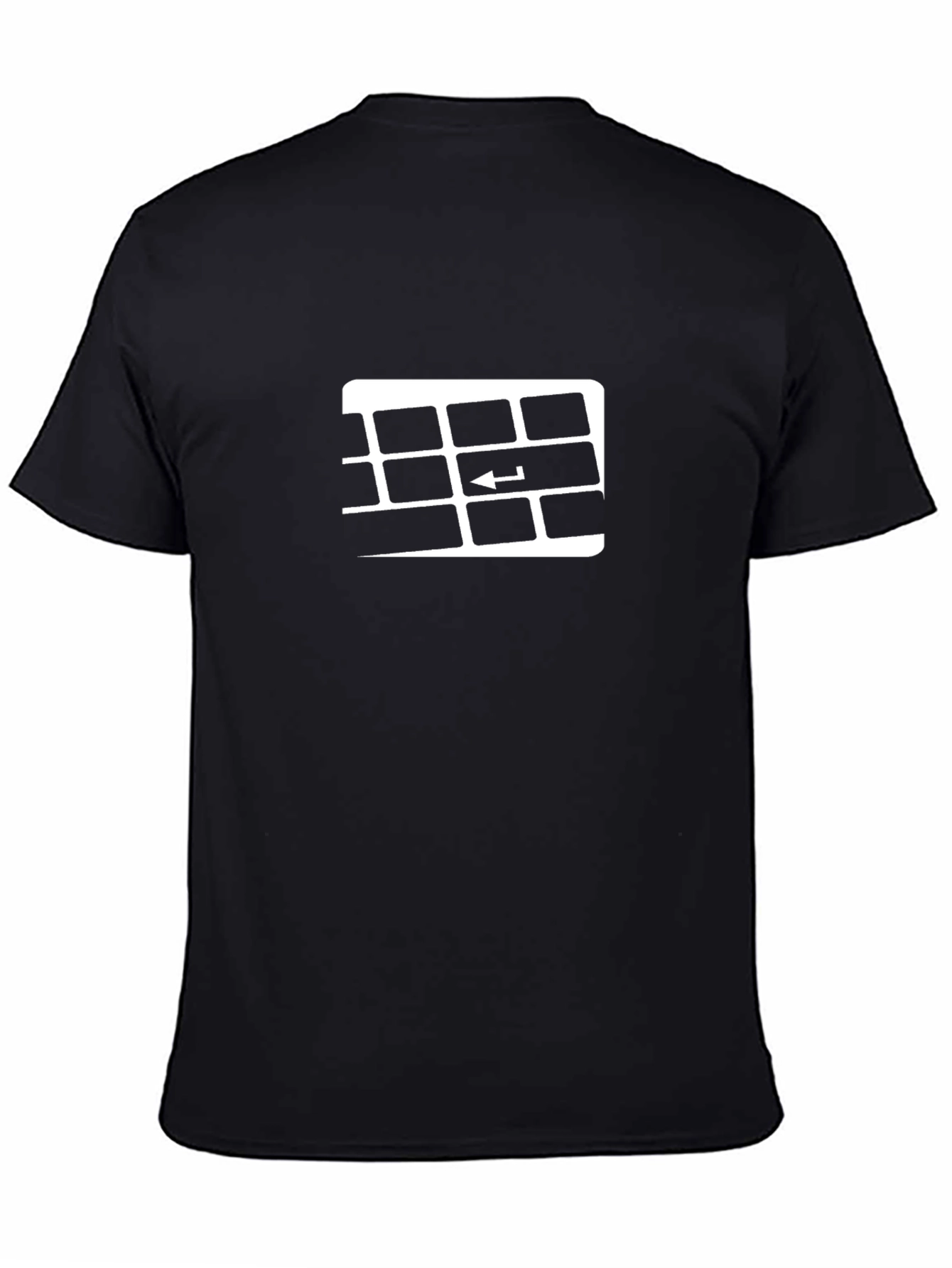 Keyboard Enter Key Graphic Black T-Shirt