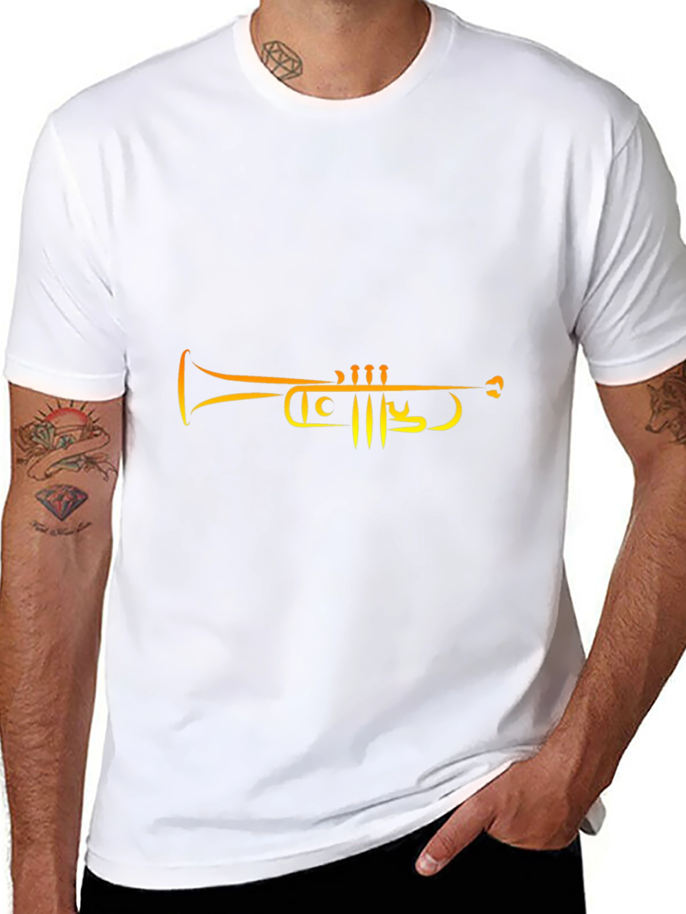 Trumpet Graphic Tee - Stylish Musician T-Shirt