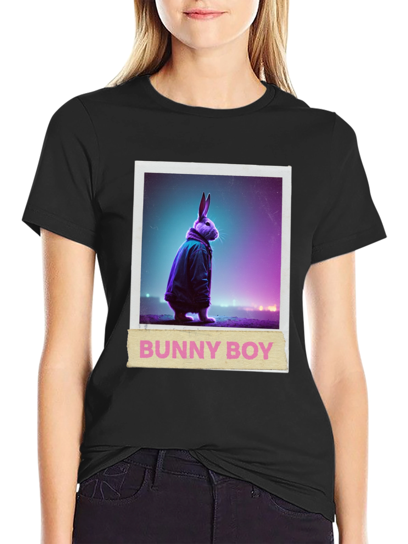 Bunny Boy Graphic Tee - Trendy Casual Wear