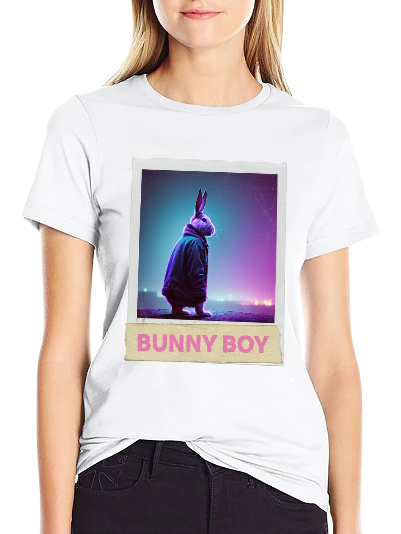 Bunny Boy Graphic Tee - Trendy Casual Wear