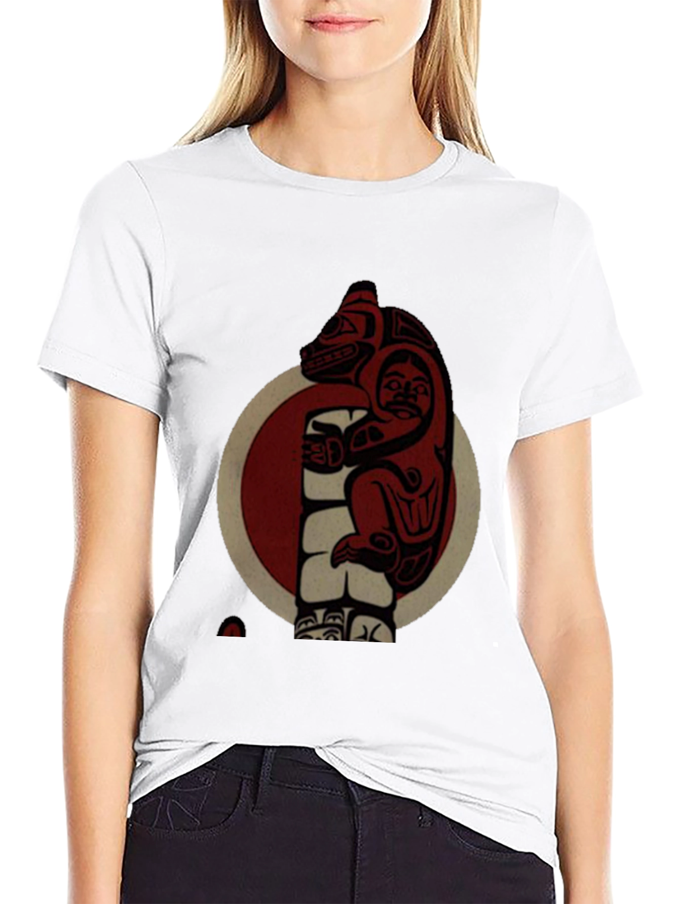 Native Art Bear Graphic T-Shirt