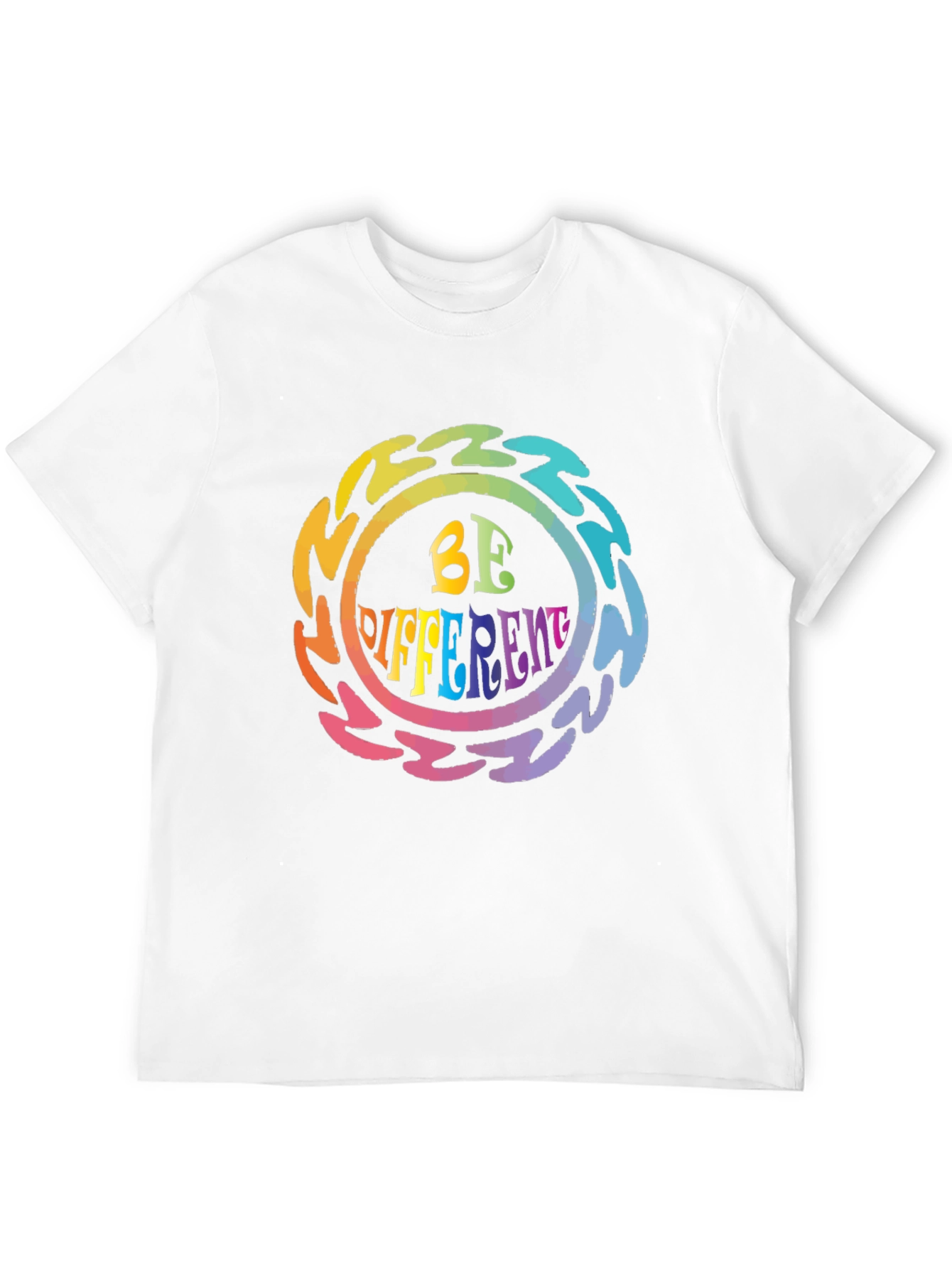 Be Different Psychedelic Graphic Tee - Black Unisex T-Shirt