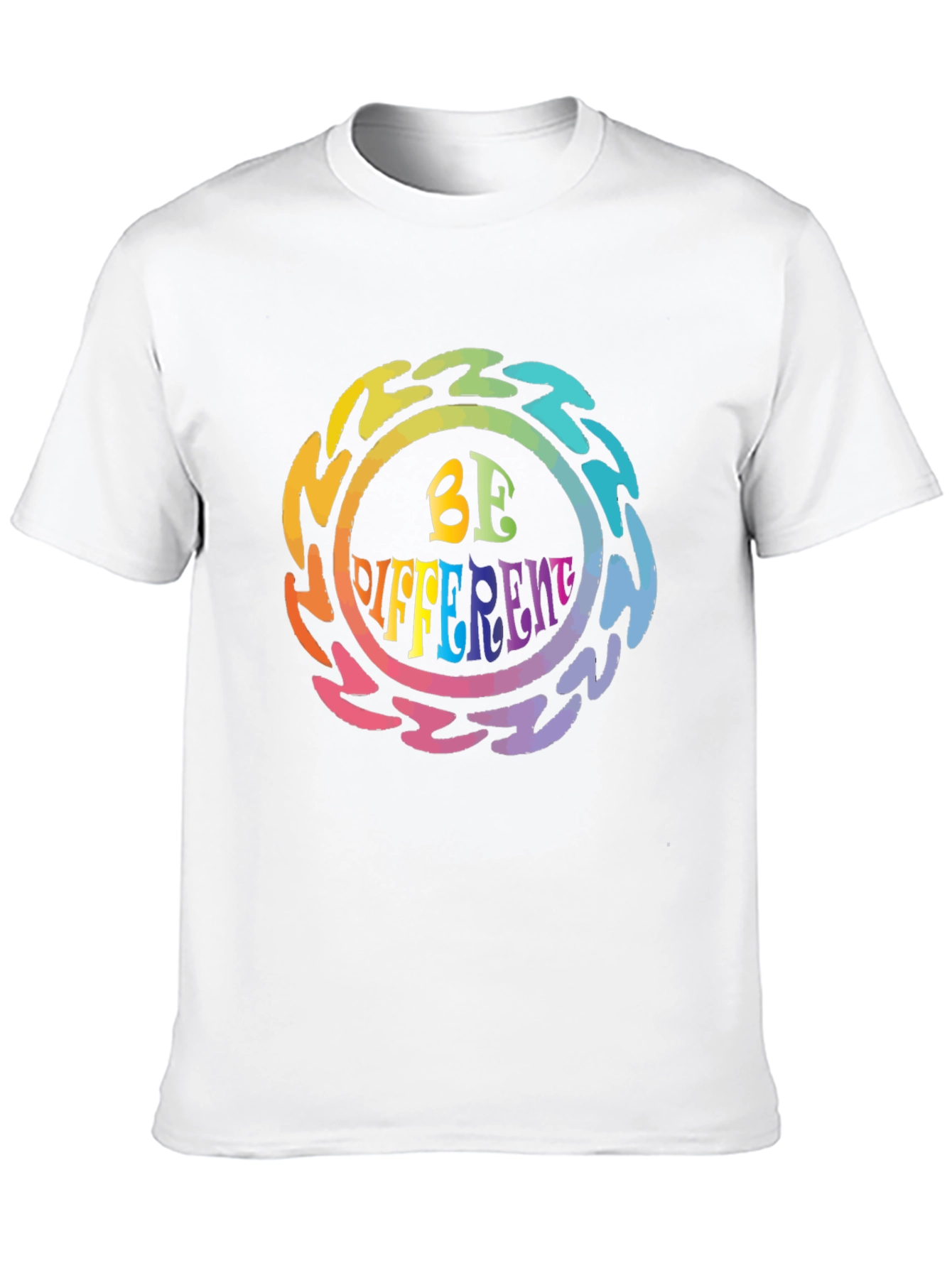 Be Different Psychedelic Graphic Tee - Black Unisex T-Shirt