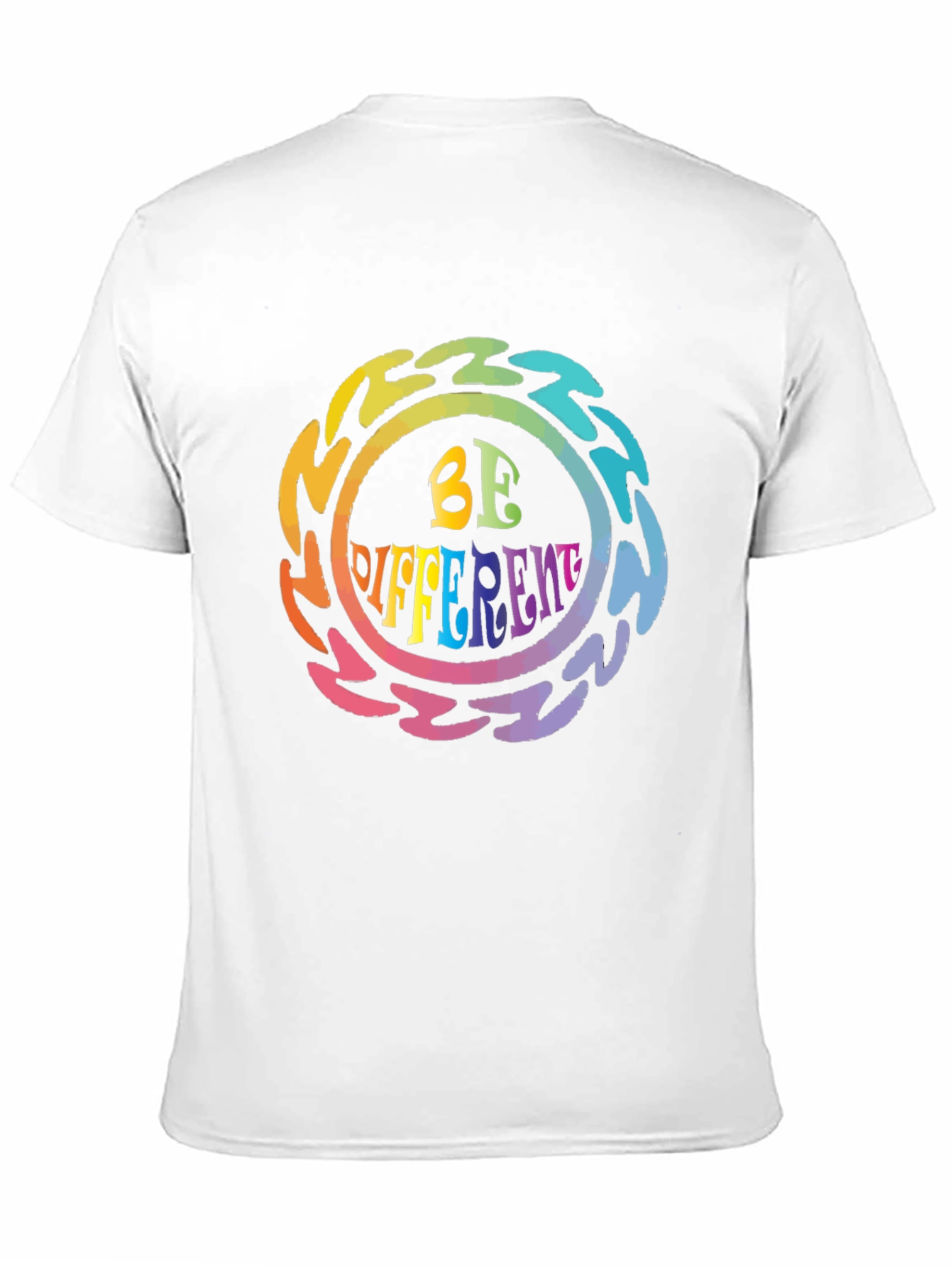Be Different Psychedelic Graphic Tee - Black Unisex T-Shirt