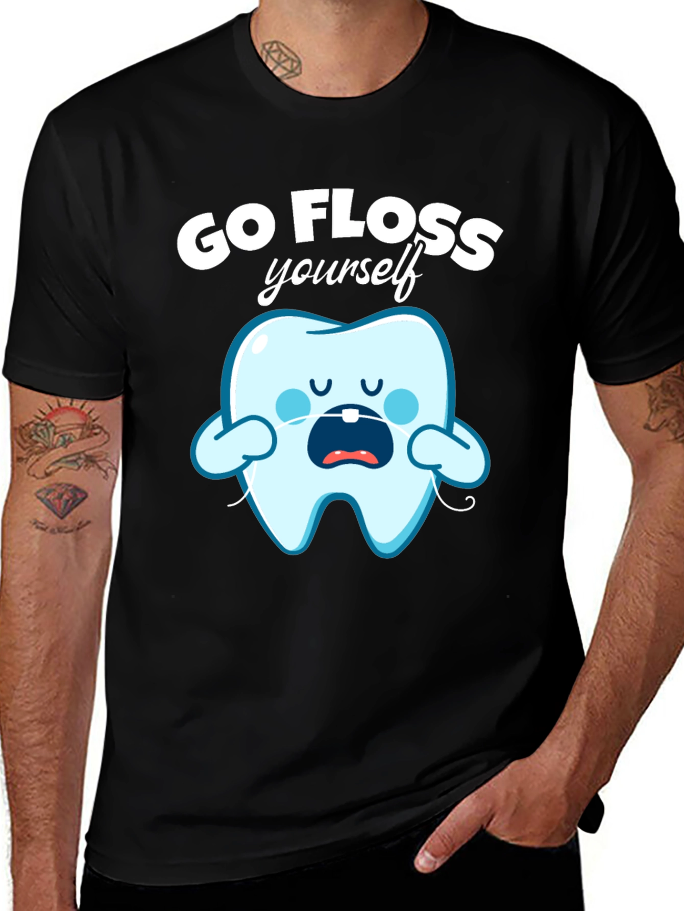 Go Floss Yourself Funny Tooth T-Shirt