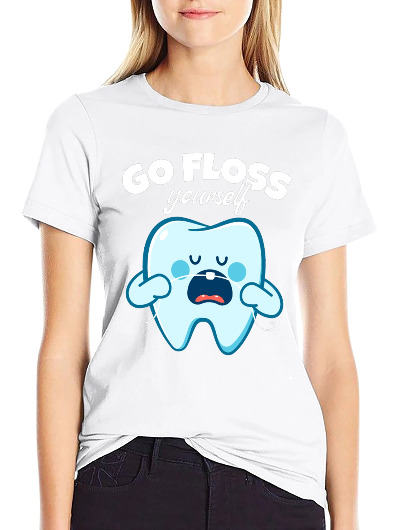 Go Floss Yourself Funny Tooth T-Shirt