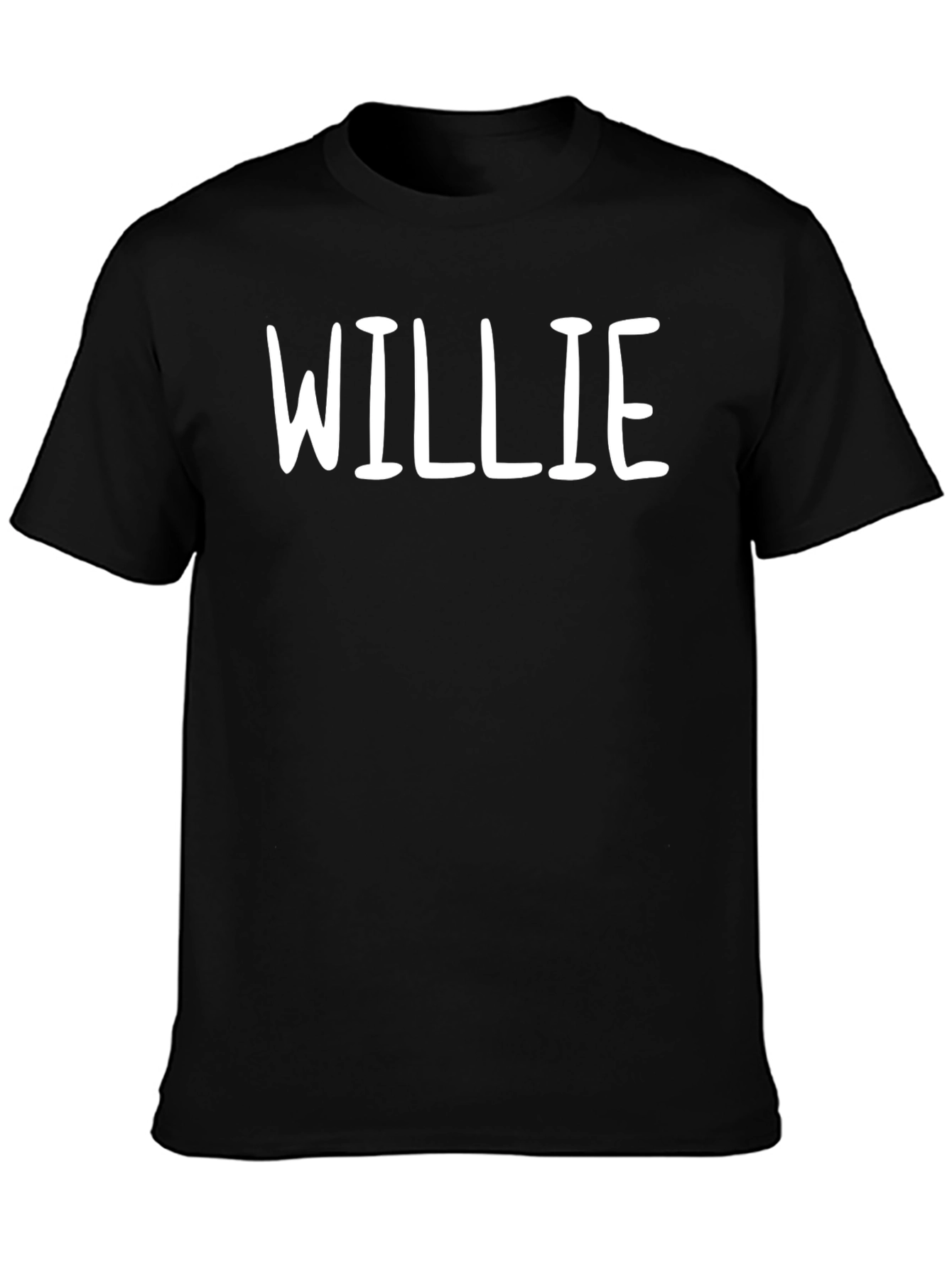 Willie Graphic T-Shirt - Black Crew Neck Tee