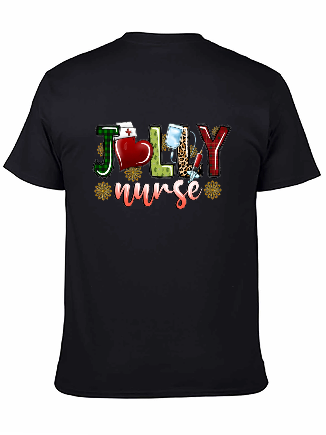 Jolly Nurse T-Shirt - Festive Medical Apparel
