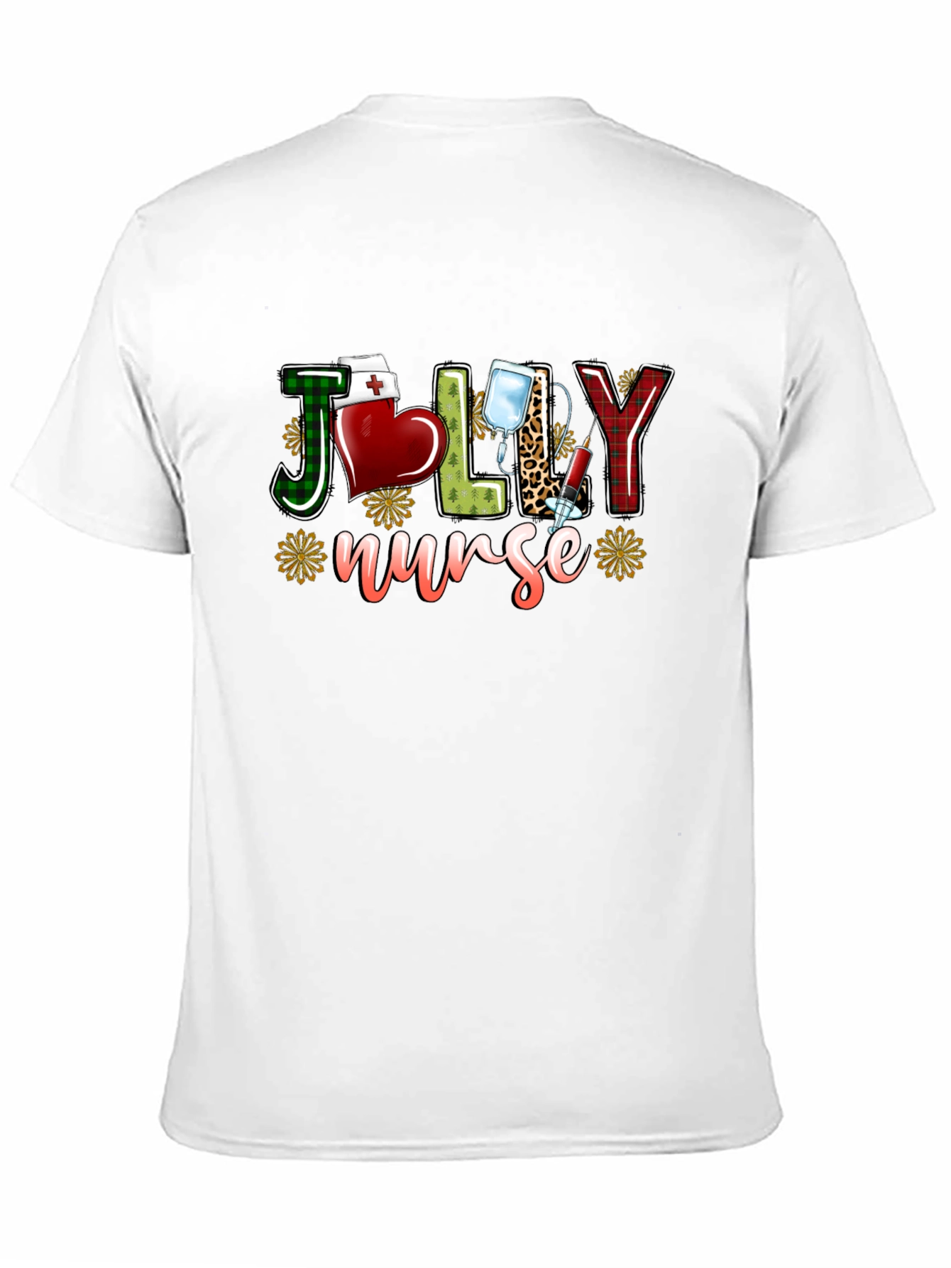Jolly Nurse T-Shirt - Festive Medical Apparel