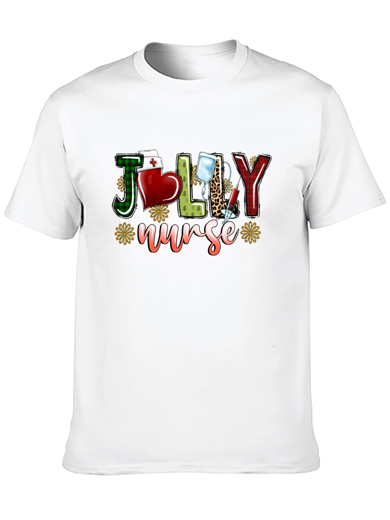 Jolly Nurse T-Shirt - Festive Medical Apparel