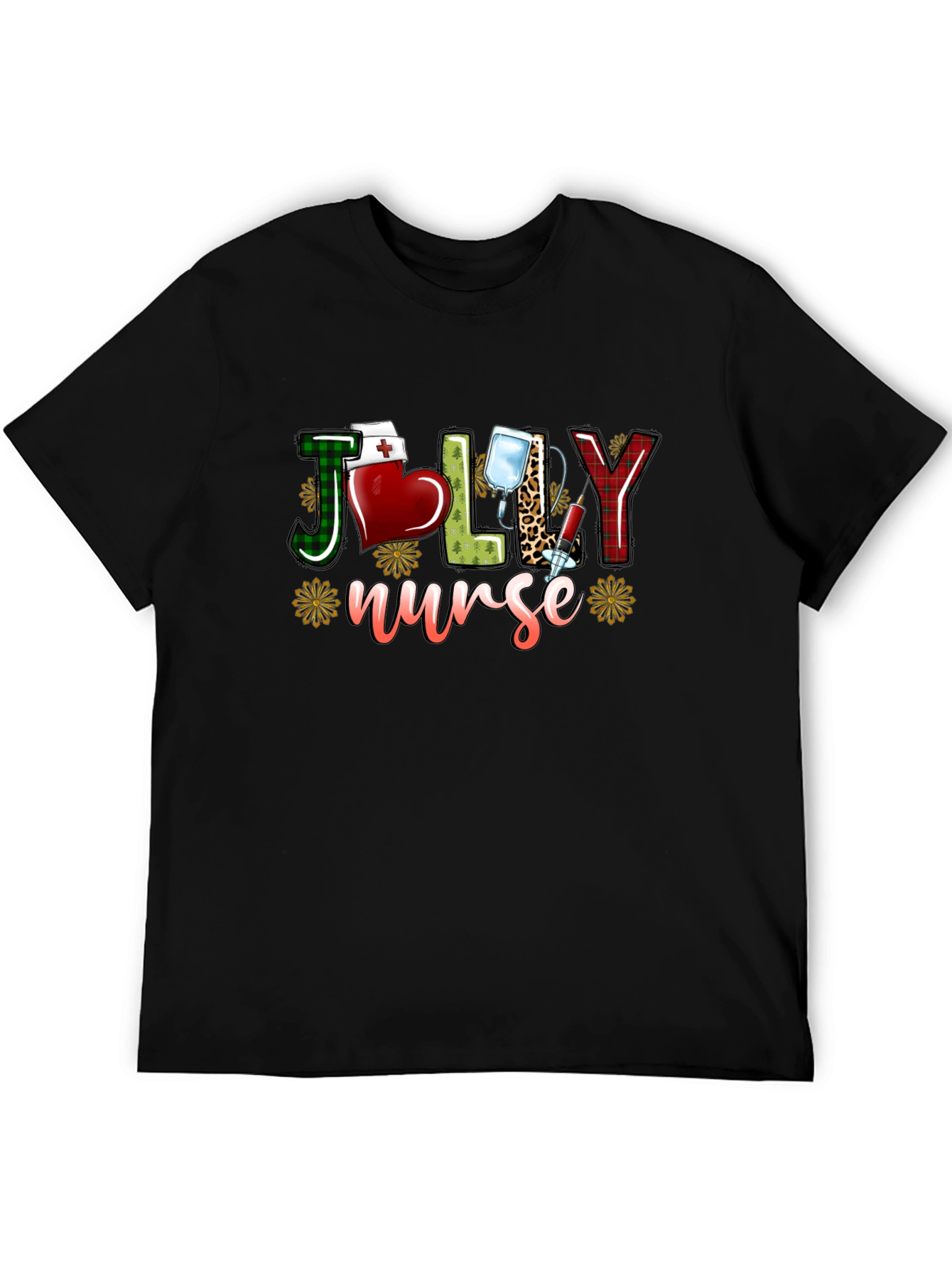 Jolly Nurse T-Shirt - Festive Medical Apparel