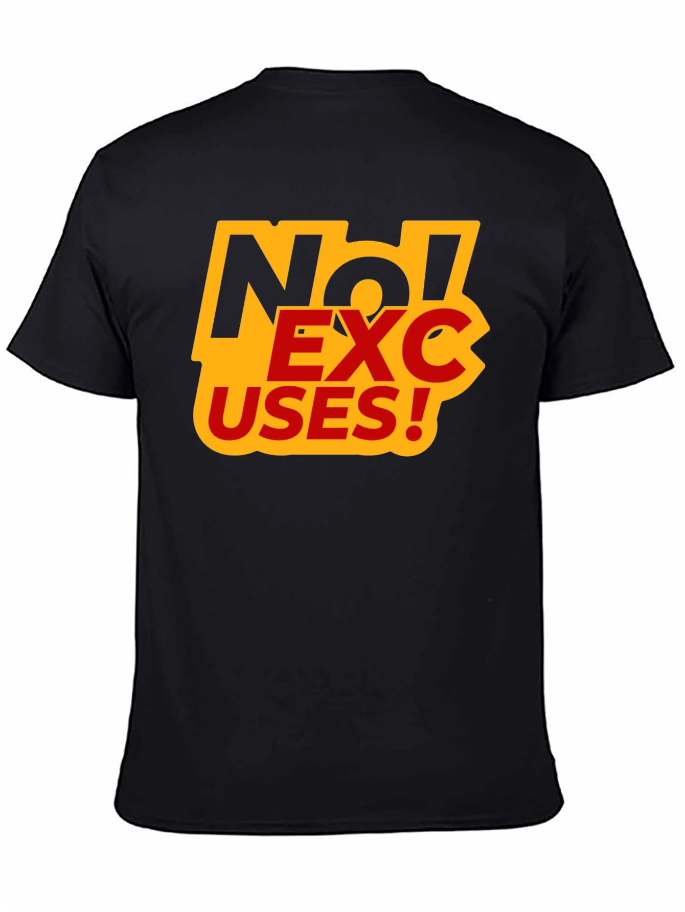 No Excuses Black Graphic Tee