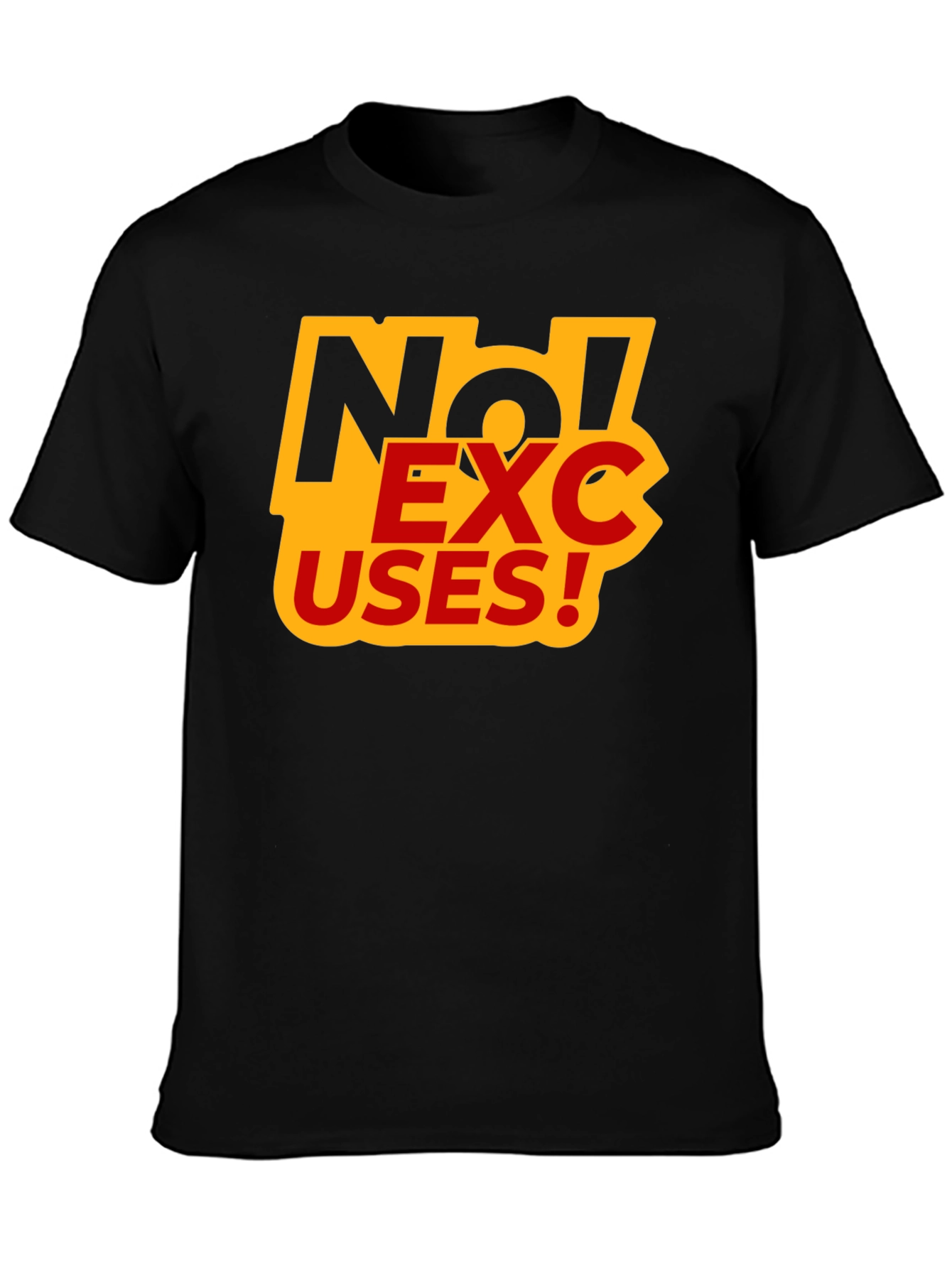 No Excuses Black Graphic Tee