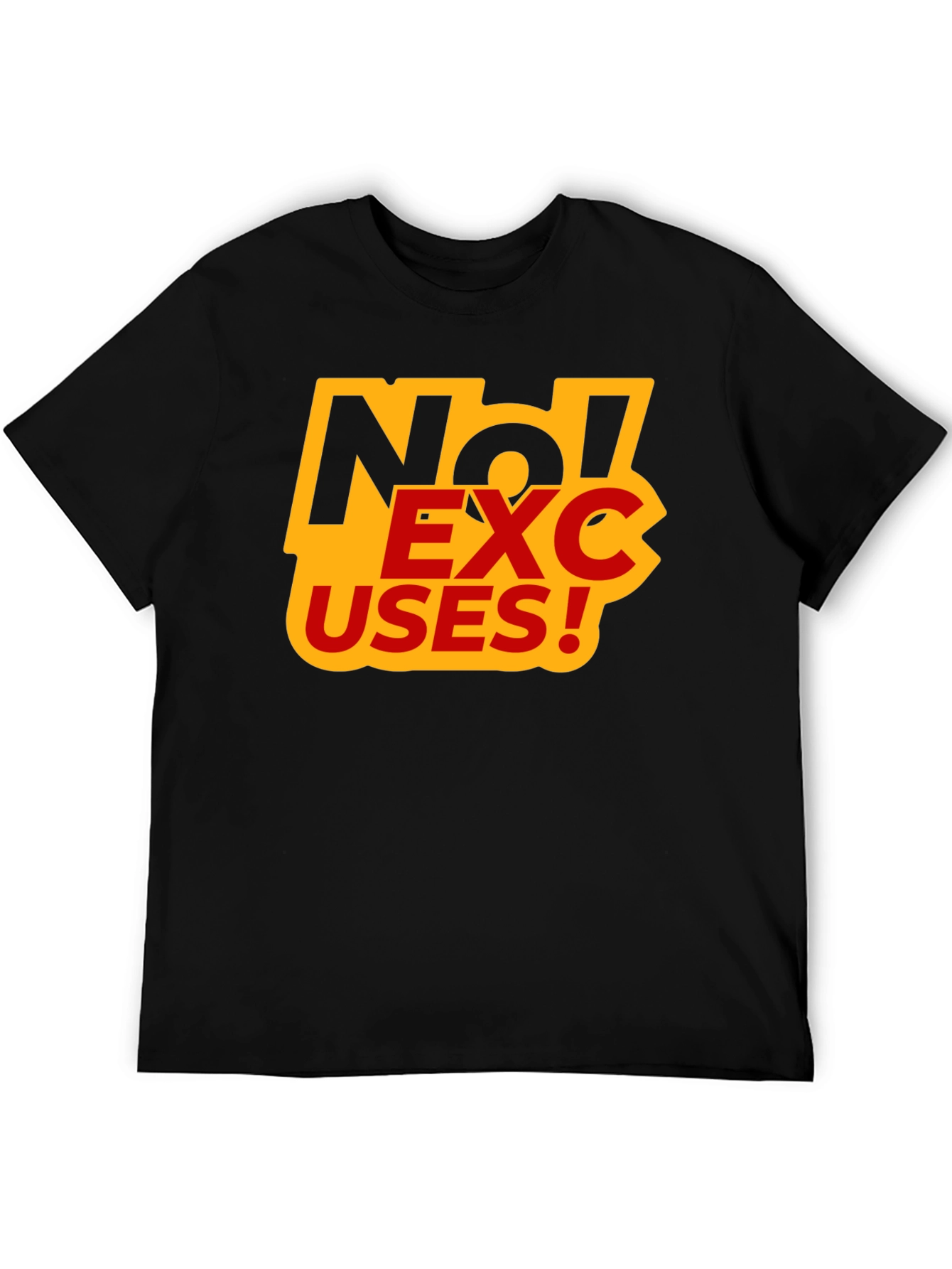 No Excuses Black Graphic Tee