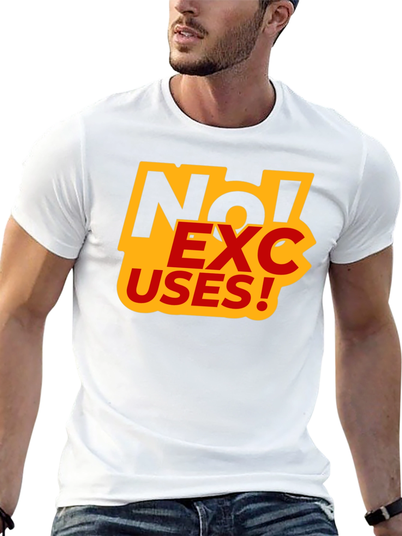 No Excuses Black Graphic Tee