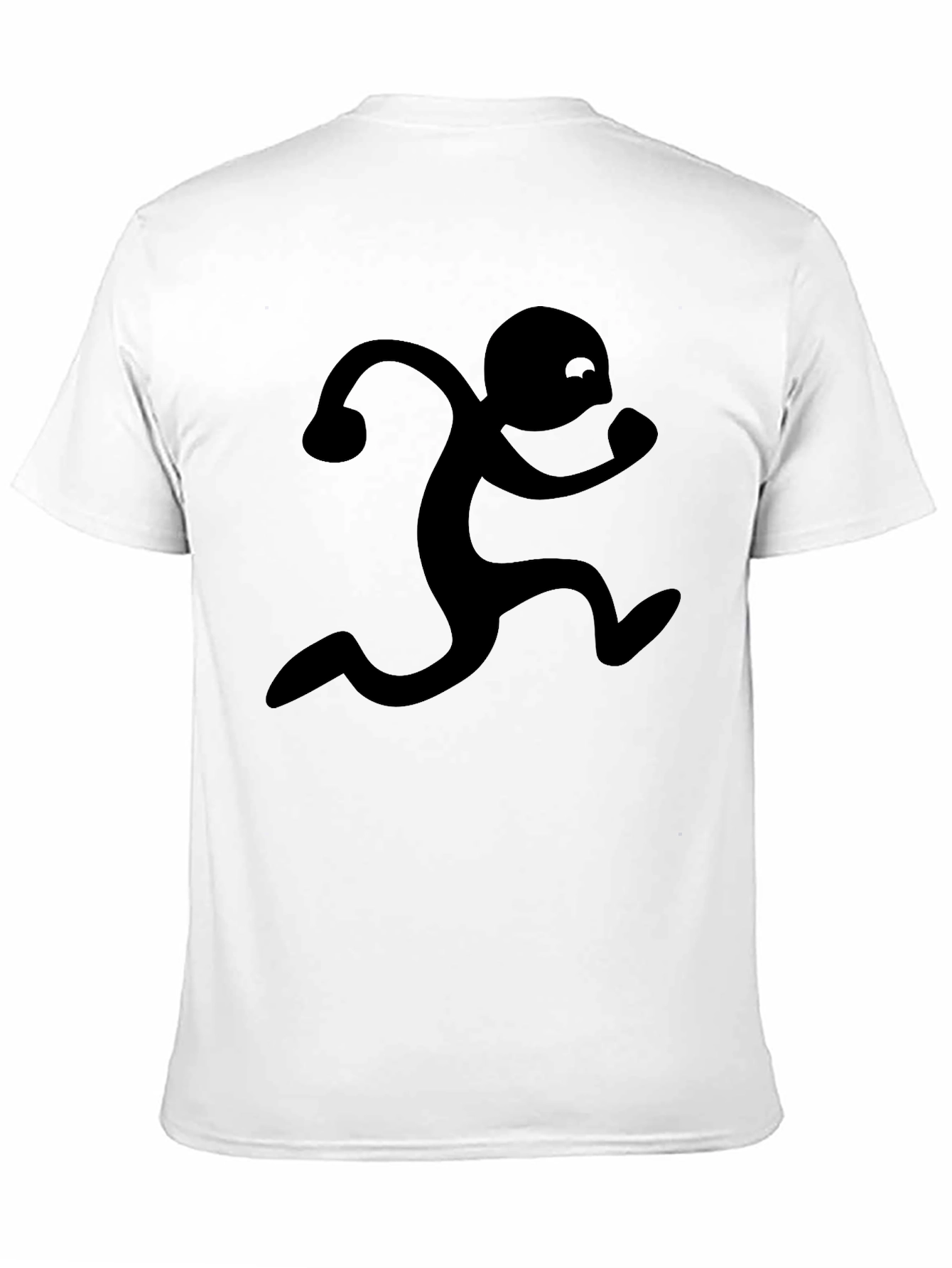 Running Man Graphic Tee - Black Cotton Blend