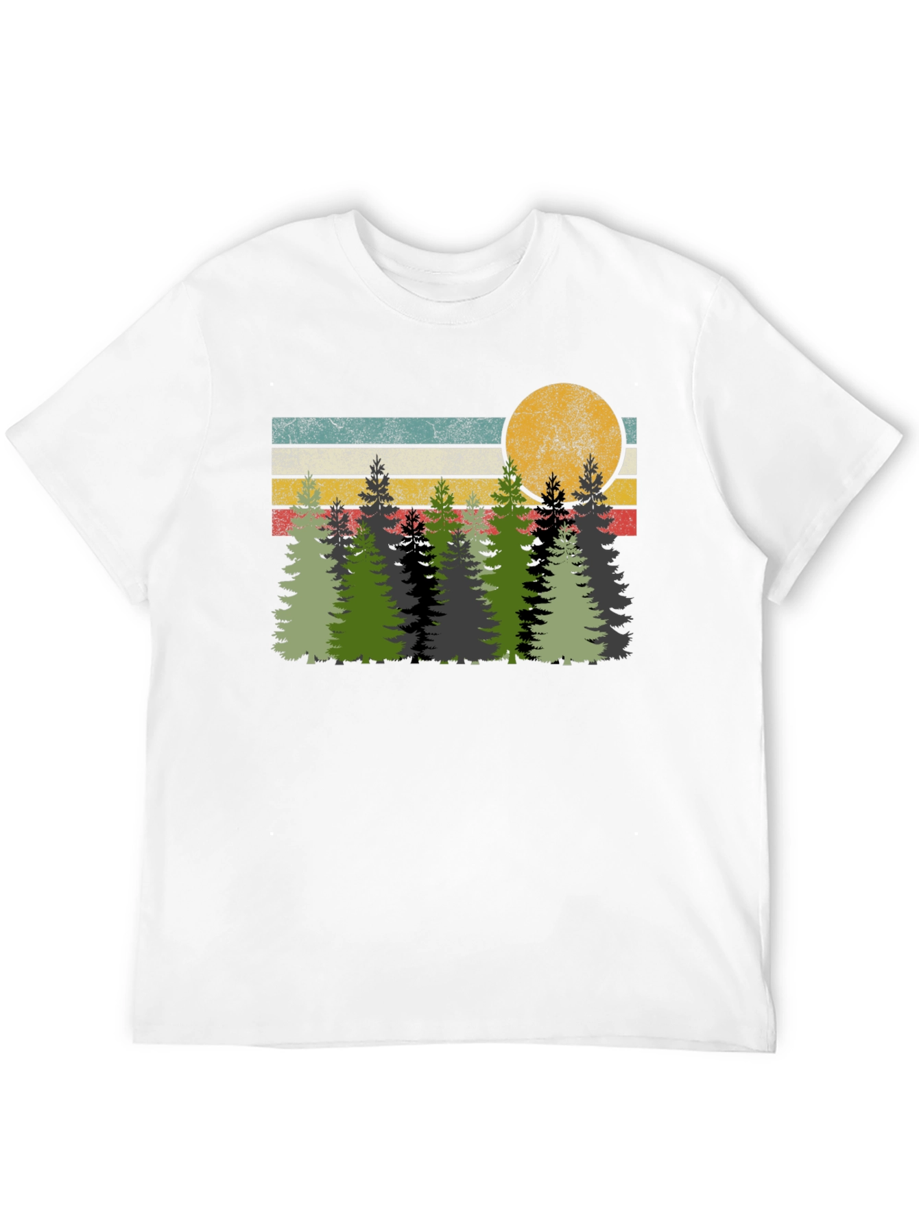 Retro Forest T-Shirt - Nature Inspired Graphic Tee