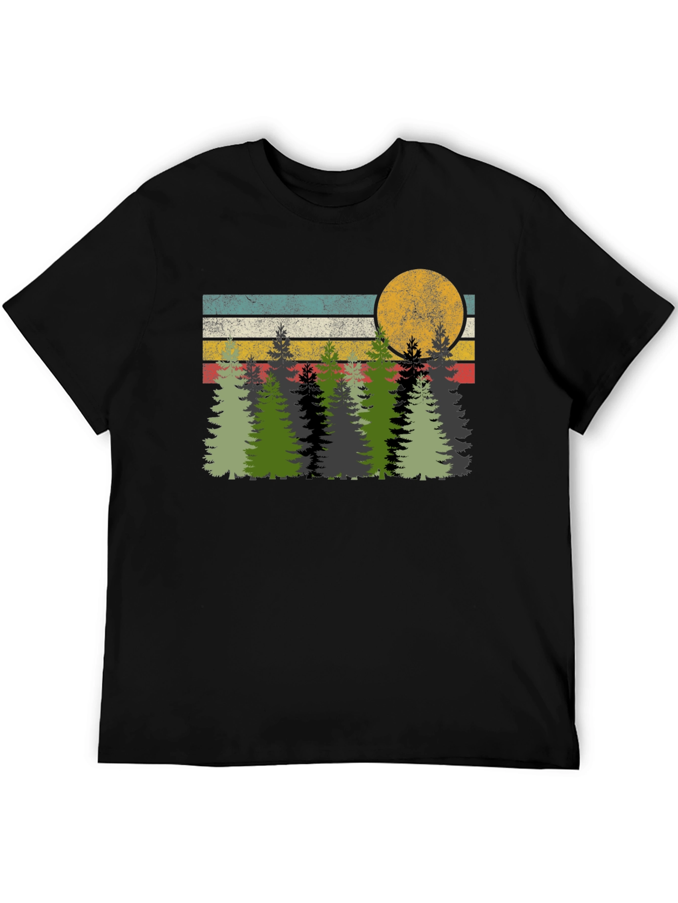 Retro Forest T-Shirt - Nature Inspired Graphic Tee