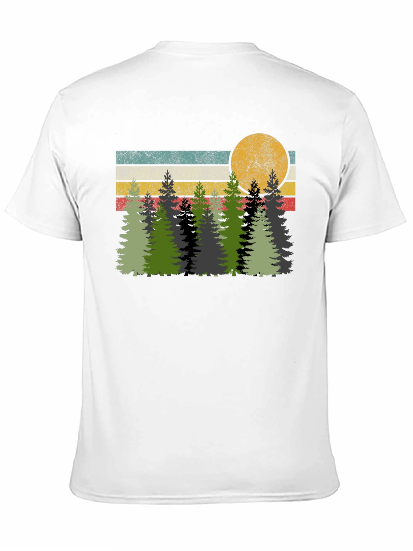 Retro Forest T-Shirt - Nature Inspired Graphic Tee